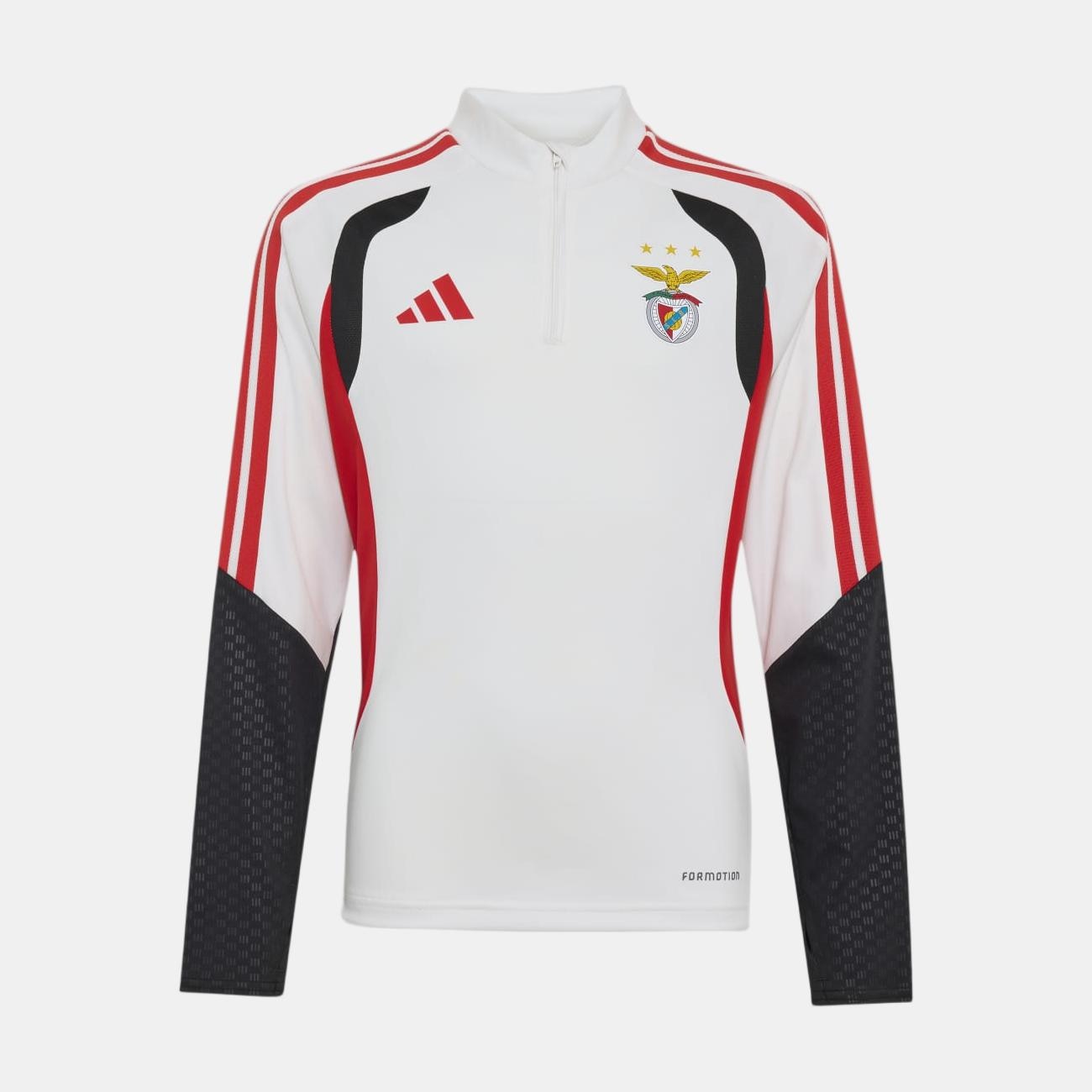 Sweatshirt Zip de Treino de Menino Sl Benfica 2026/2027 Branco / Vermelho-7