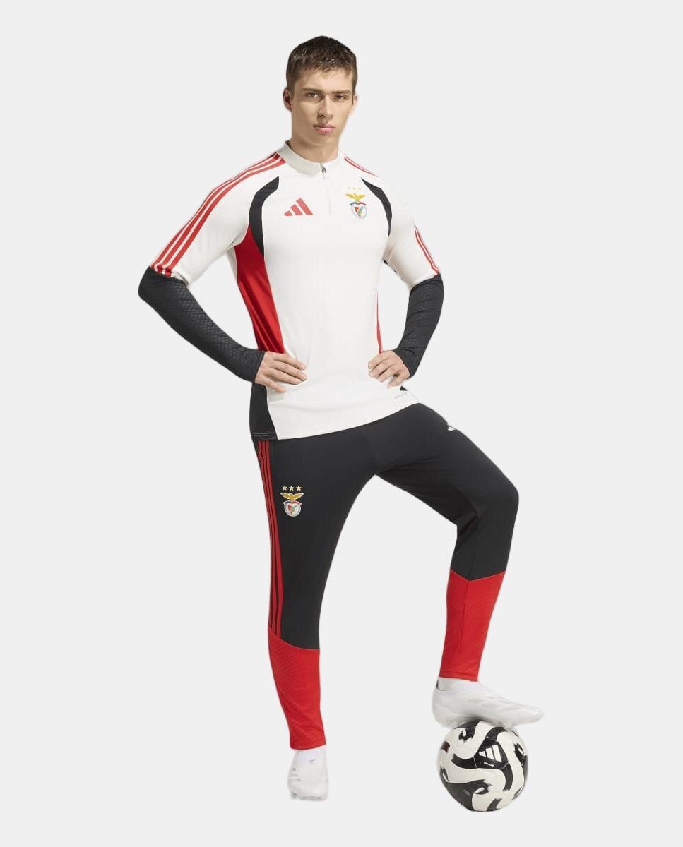 Sweatshirt Zip de Treino de Homem Sl Benfica 2026/2027 Branco / Vermelho-3