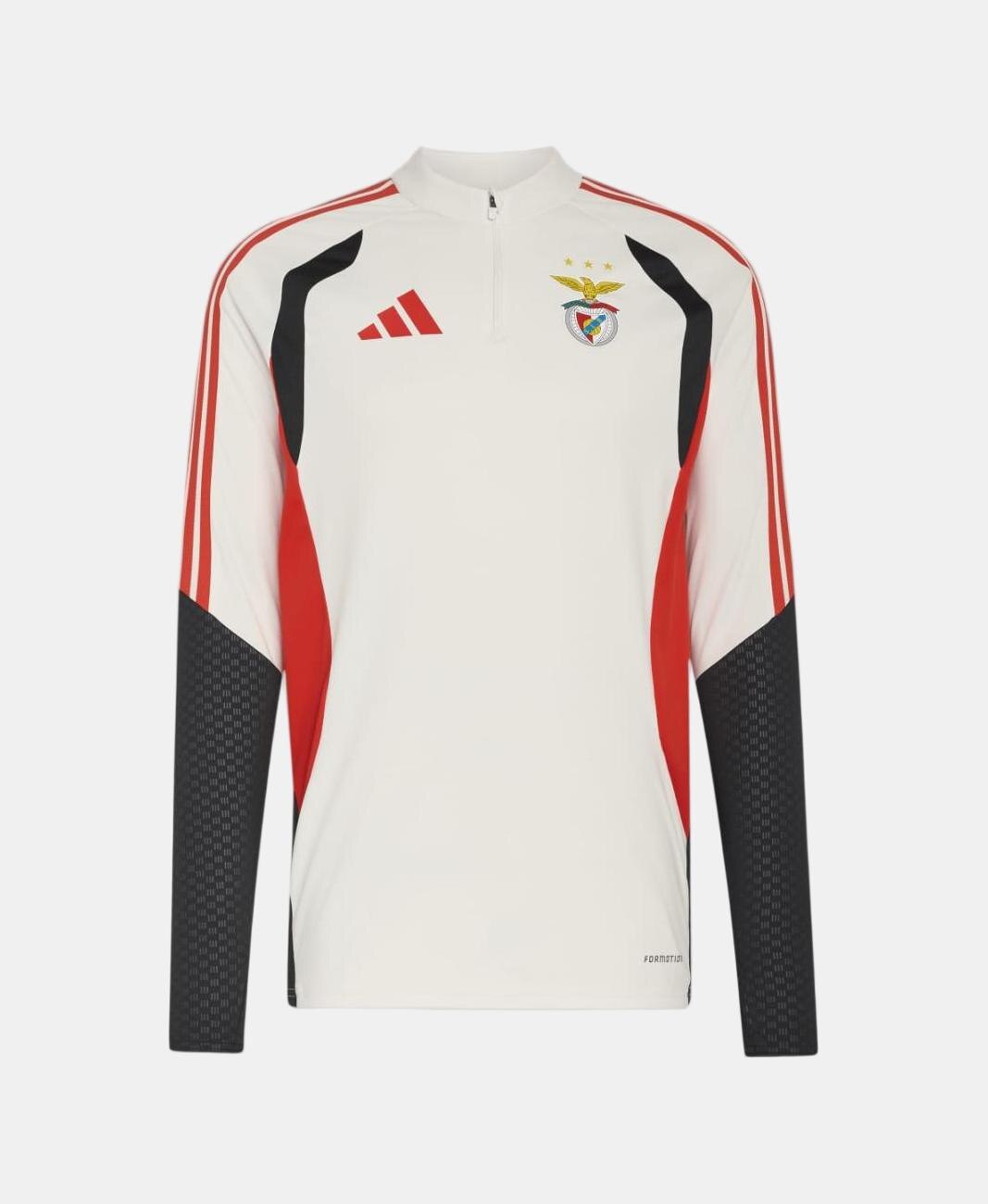 Sweatshirt Zip de Treino de Homem Sl Benfica 2026/2027 Branco / Vermelho-6