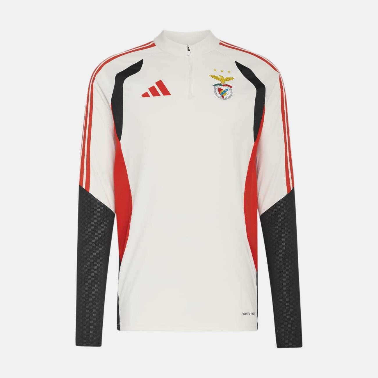 Sweatshirt Zip de Treino de Homem Sl Benfica 2026/2027 Branco / Vermelho-7