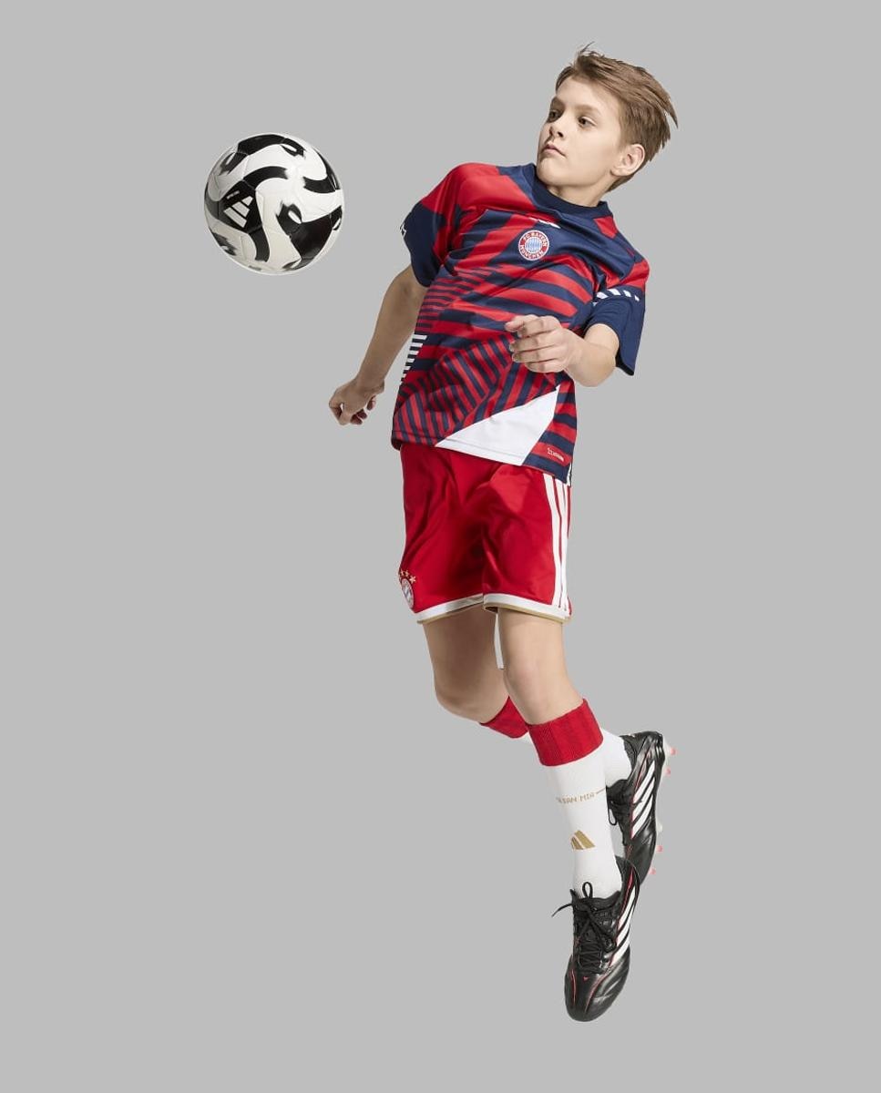 T-shirt de Criança FC Bayern Munich 2026-2027 Pre-Match Azul-marinho / Vermelho-5