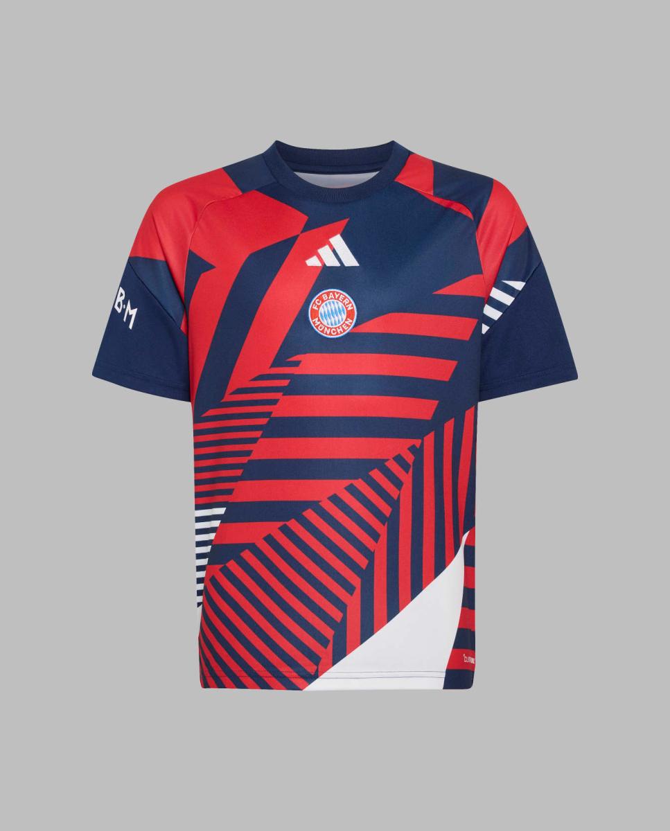 T-shirt de Criança FC Bayern Munich 2026-2027 Pre-Match Azul-marinho / Vermelho-8