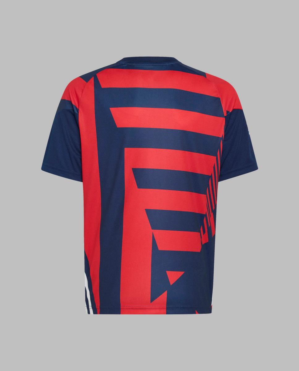 T-shirt de Criança FC Bayern Munich 2026-2027 Pre-Match Azul-marinho / Vermelho-9