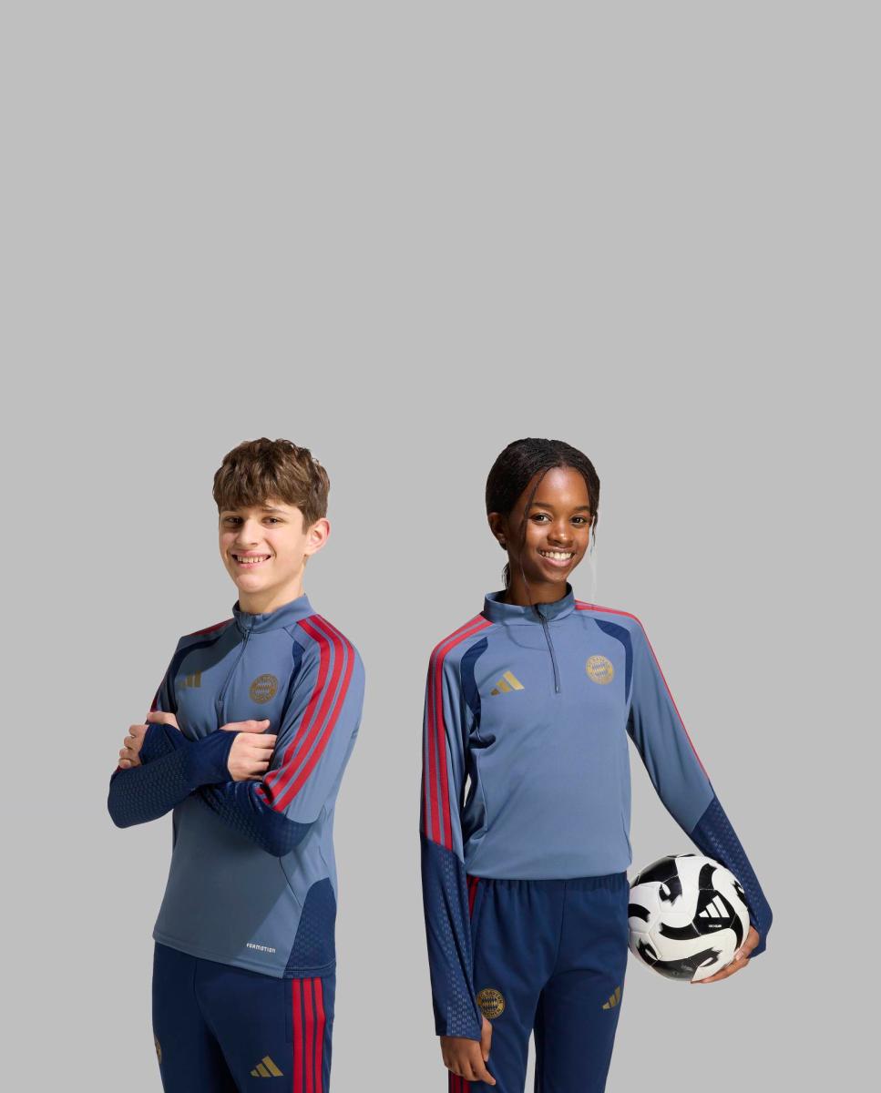 Sweatshirt de Criança FC Bayern Munich 2026-2027 Zip Treino Azul-marinho-1