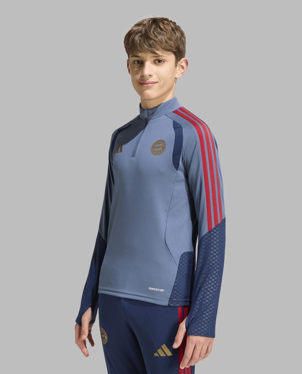 Sweatshirt de Criança FC Bayern Munich 2026-2027 Zip Treino Azul-marinho-2