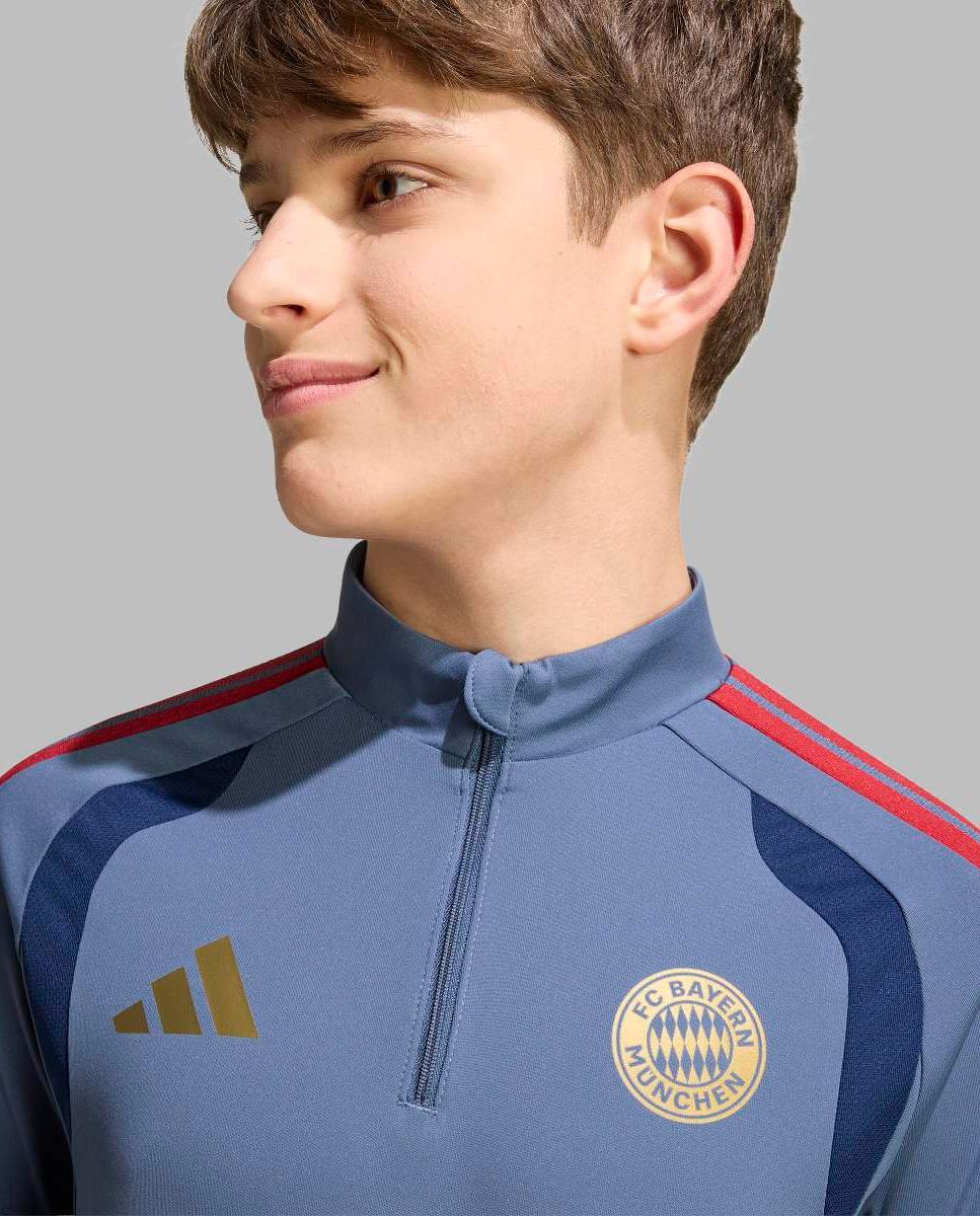 Sweatshirt de Criança FC Bayern Munich 2026-2027 Zip Treino Azul-marinho-4