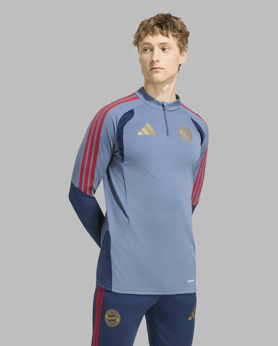 Sweatshirt de Homem FC Bayern Munich 2026-2027 Treino Zip Azul-marinho-1