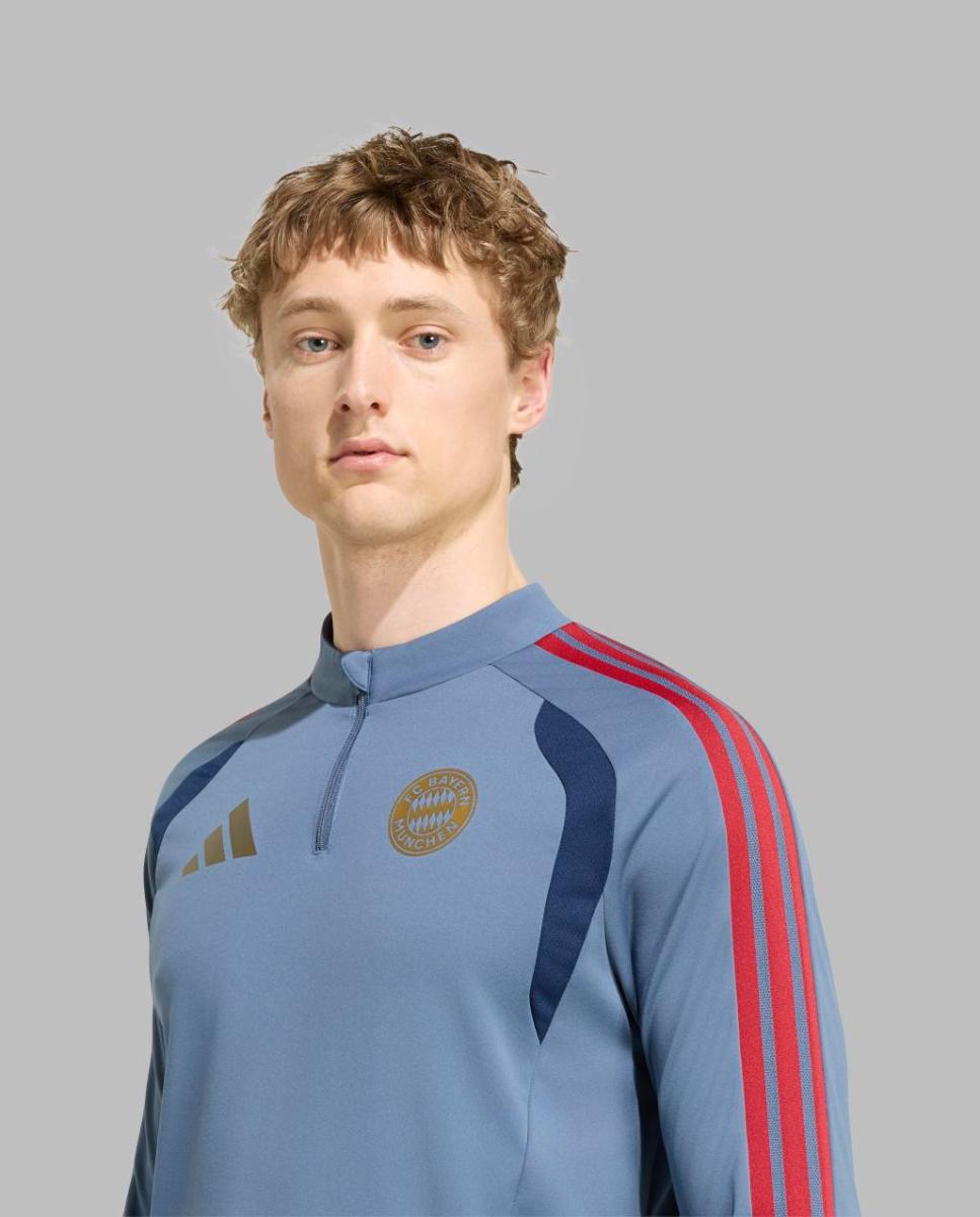 Sweatshirt de Homem FC Bayern Munich 2026-2027 Treino Zip Azul-marinho-5