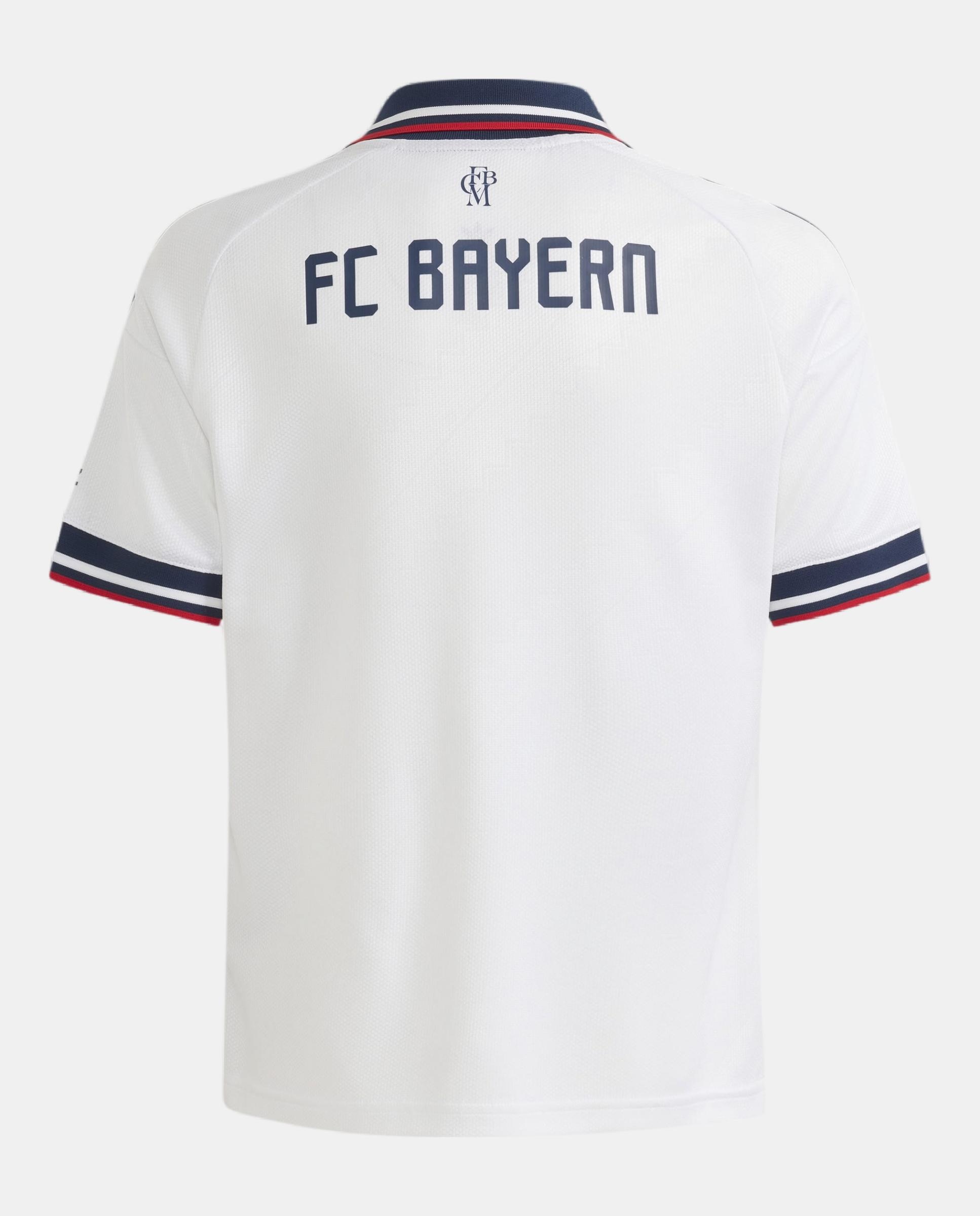 T-Shirt de Criança 2º Equipamento Bayern Munich 2026-2027 Adidas Branco-4