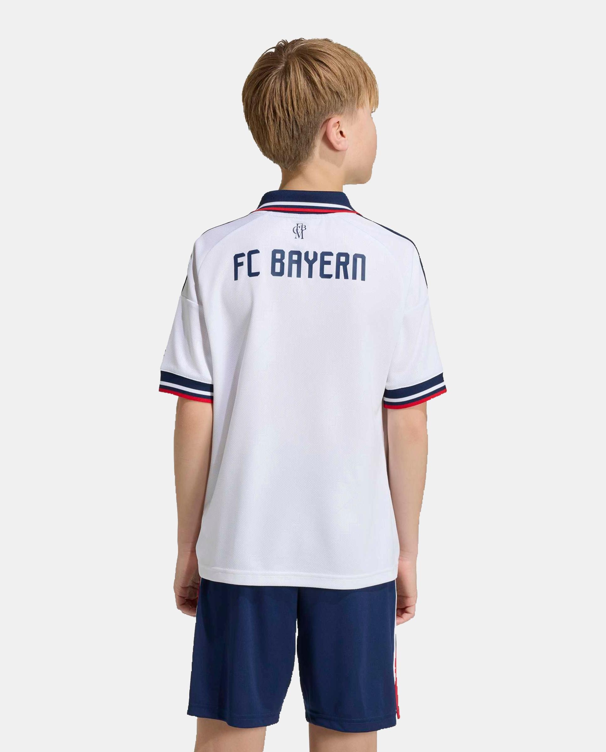 T-Shirt de Criança 2º Equipamento Bayern Munich 2026-2027 Adidas Branco-6