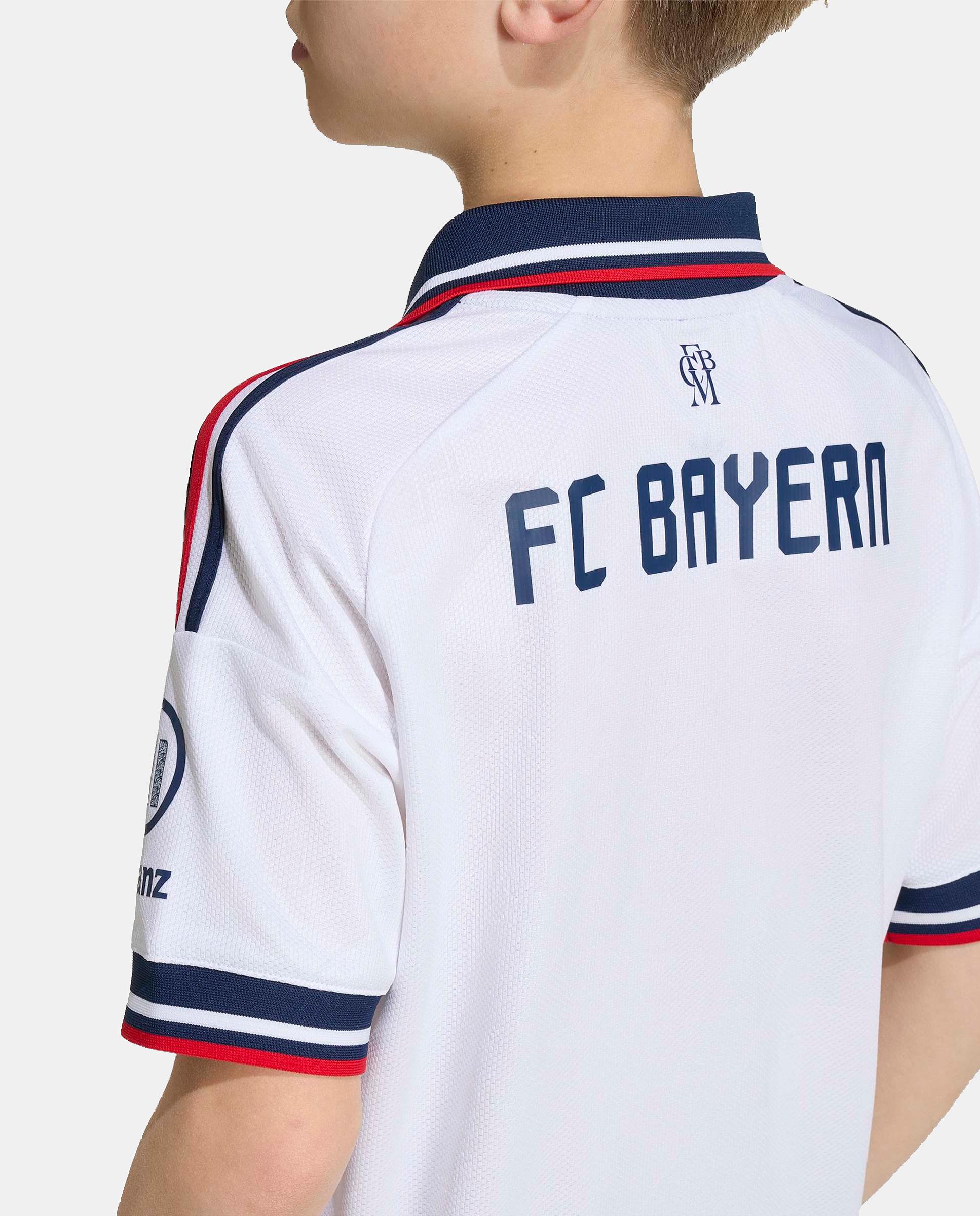 T-Shirt de Criança 2º Equipamento Bayern Munich 2026-2027 Adidas Branco-9
