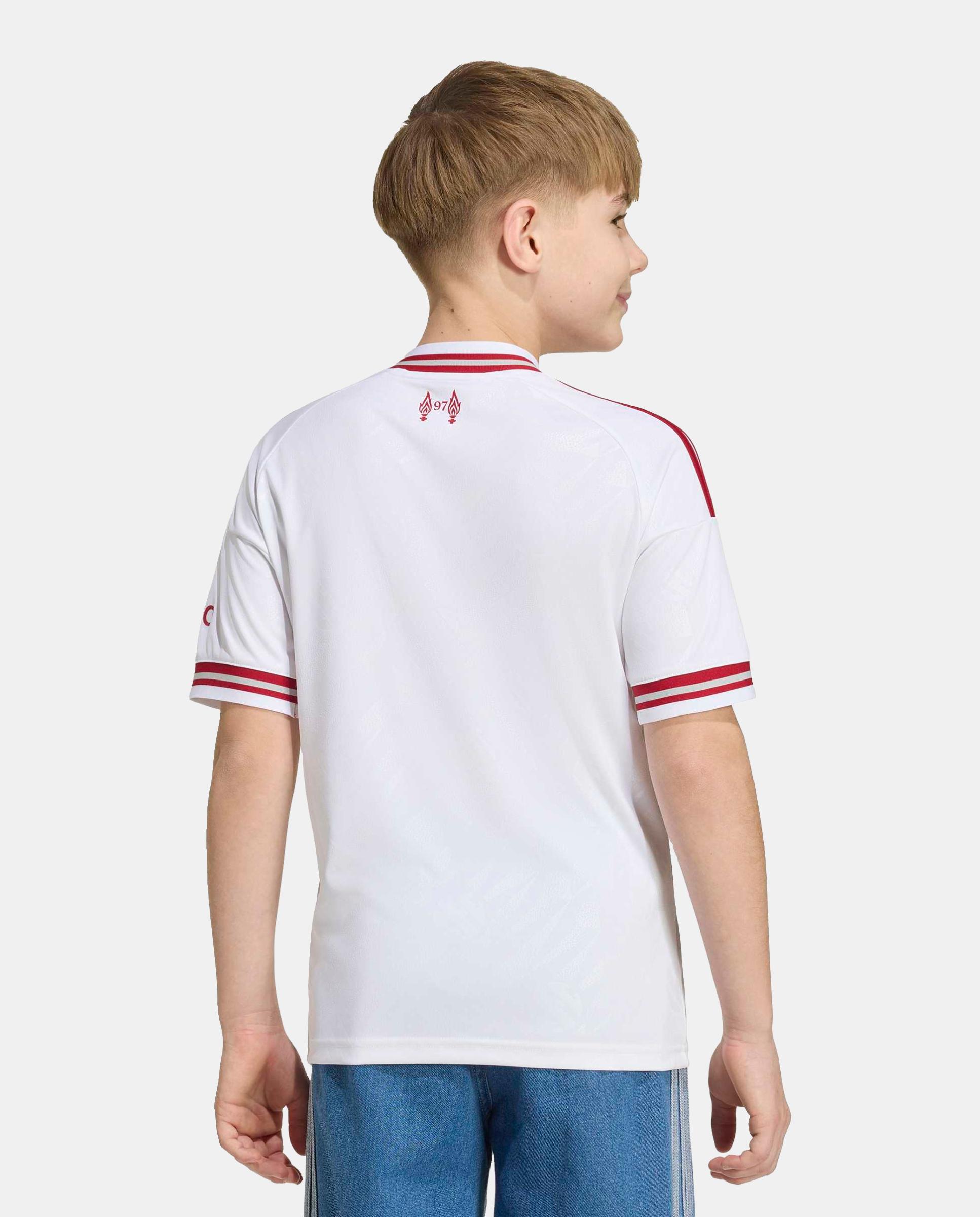 T-Shirt de Criança 2º Equipamento Liverpool Fc 2026-2027 Adidas Branco-2