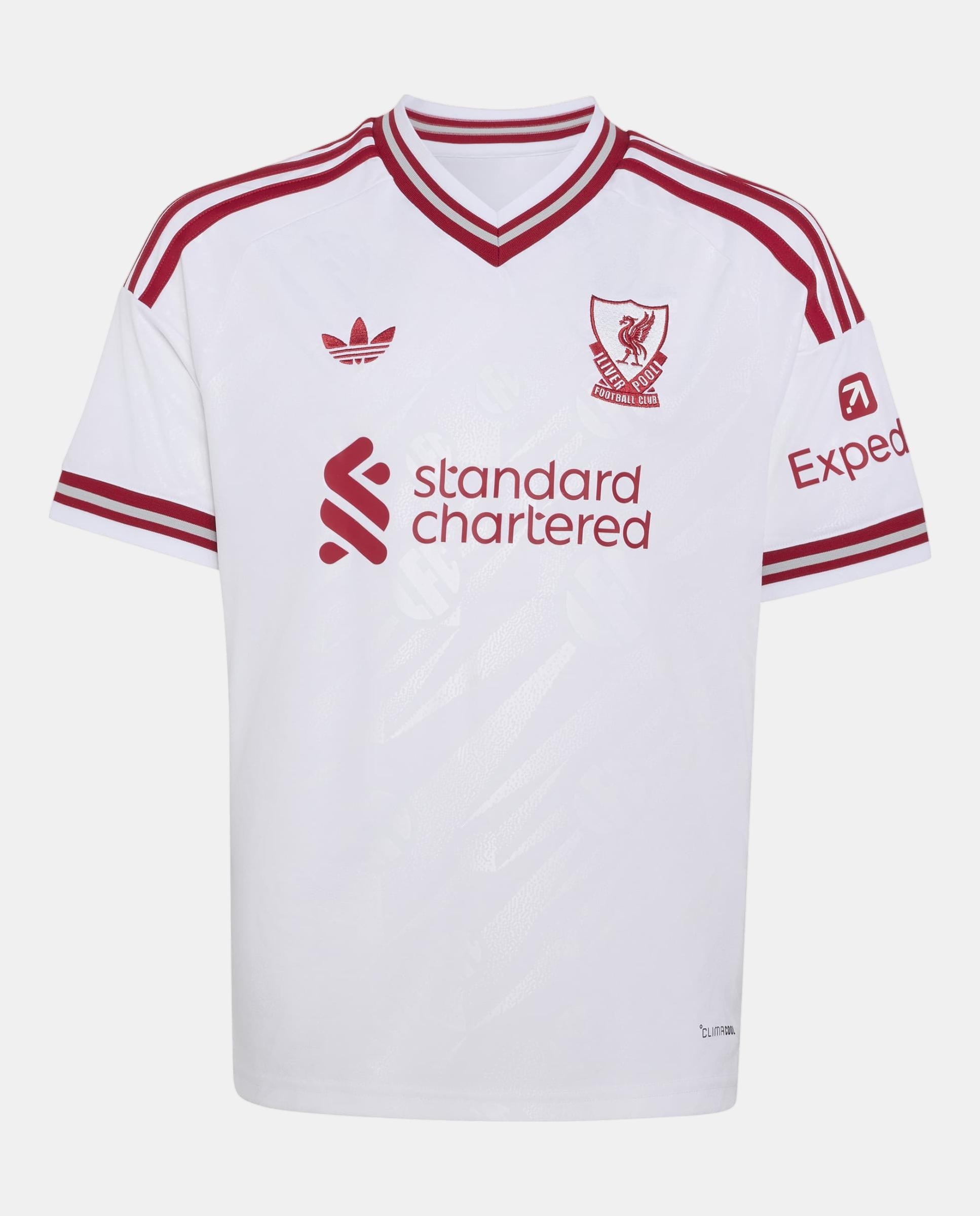 T-Shirt de Criança 2º Equipamento Liverpool Fc 2026-2027 Adidas Branco-3