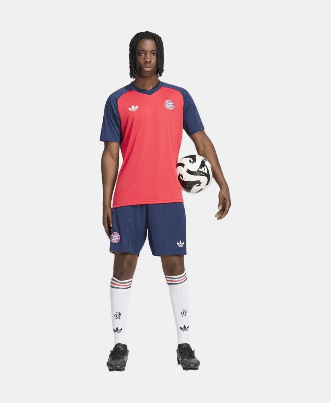 T-Shirt de Homem Prematch Bayern Munich 2026-2027 Adidas Vermelho-4