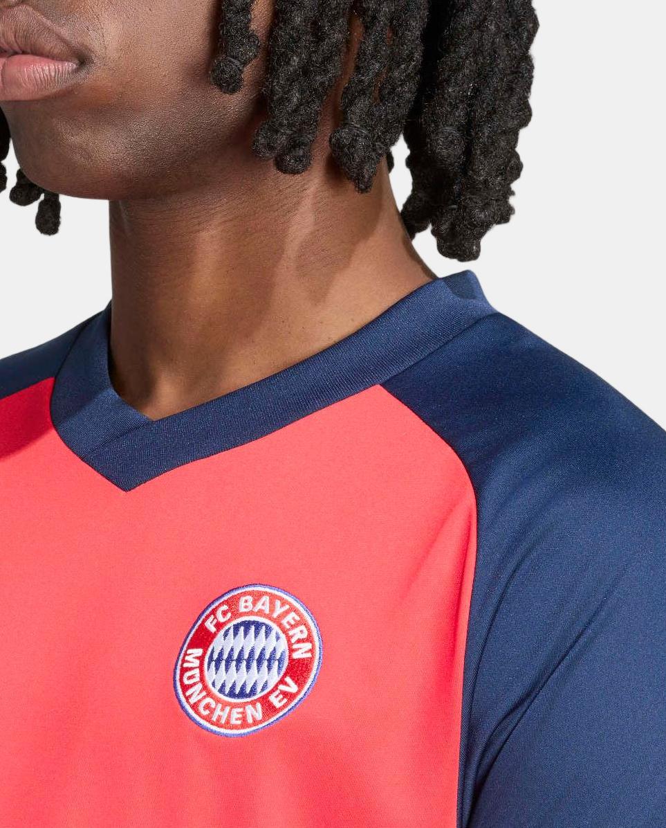 T-Shirt de Homem Prematch Bayern Munich 2026-2027 Adidas Vermelho-5