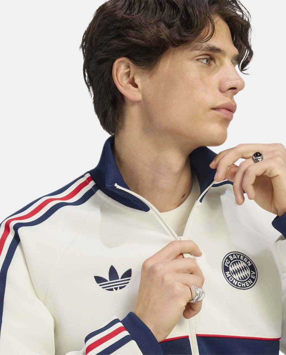 Casaco de Homem Originals Bayern Munich 2026-2027 Adidas Branco-4