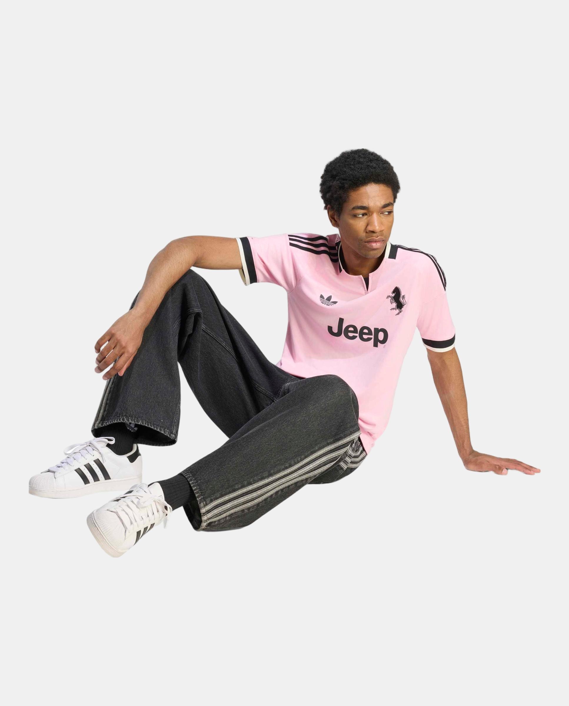 T-Shirt de Homem 2º Equipamento Juventus Fc 2026-2027 Adidas Rosa-2