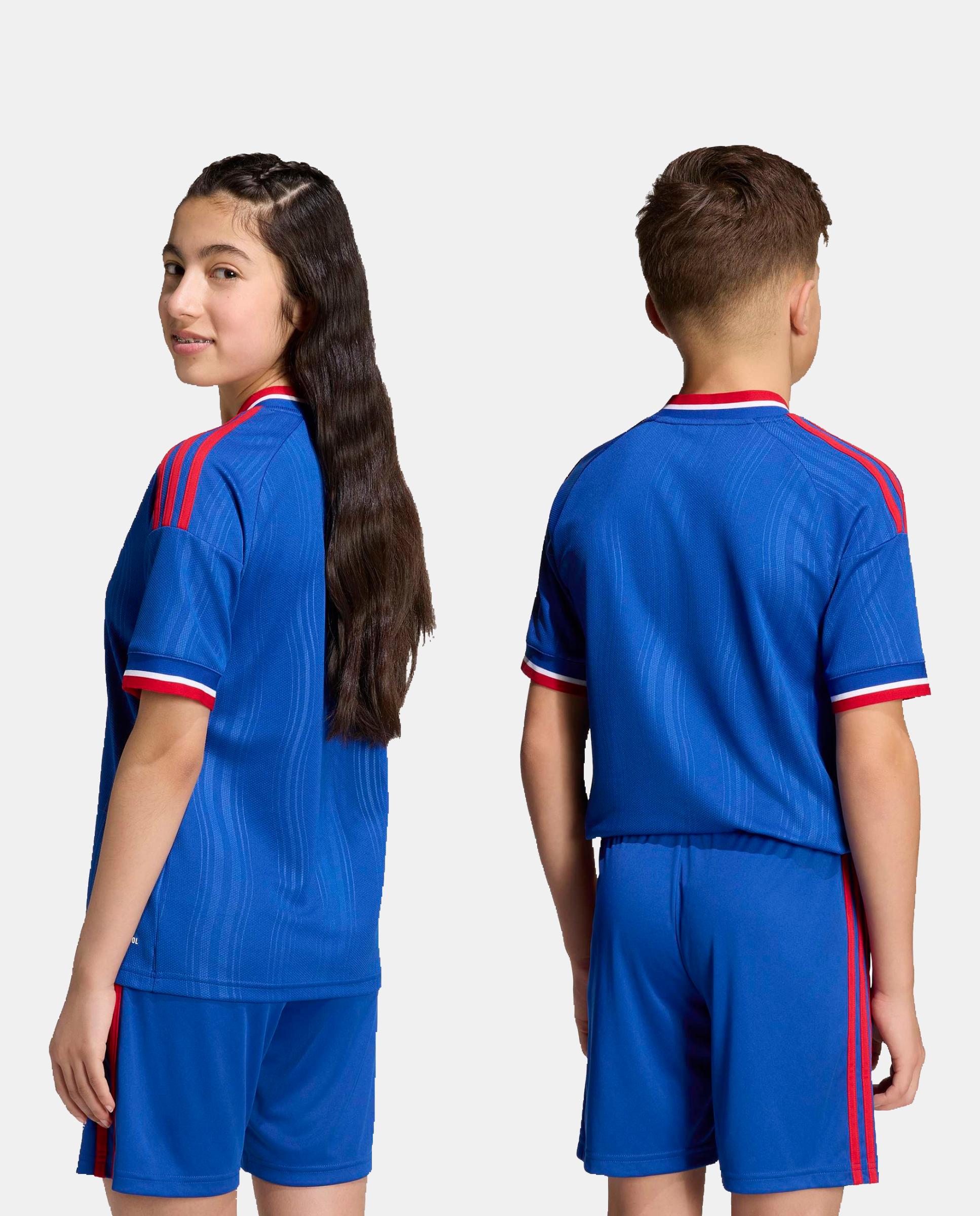 T-Shirt de Criança 2º Equipamento Manchester United Fc 2026-2027 Adidas Azul-2