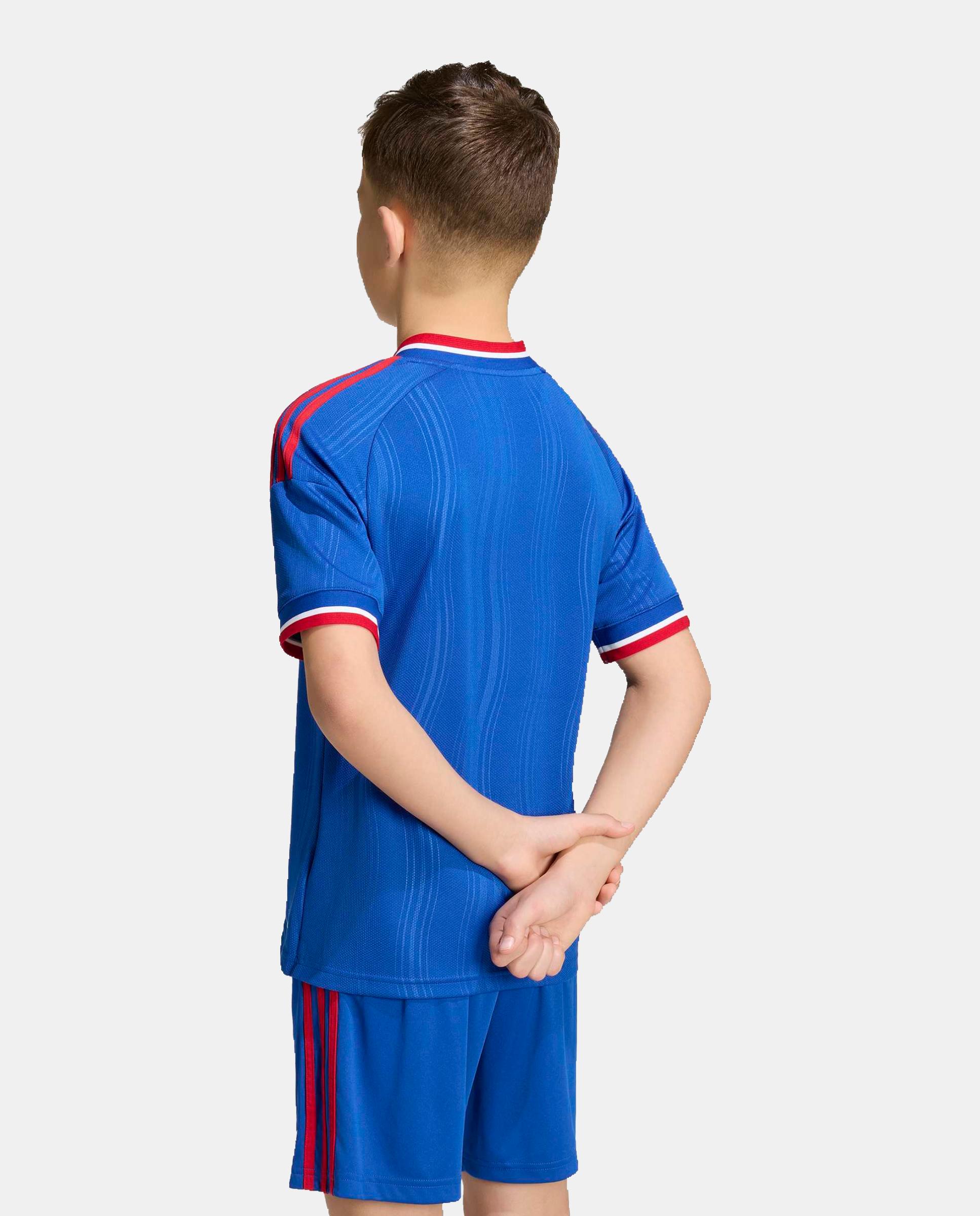 T-Shirt de Criança 2º Equipamento Manchester United Fc 2026-2027 Adidas Azul-6