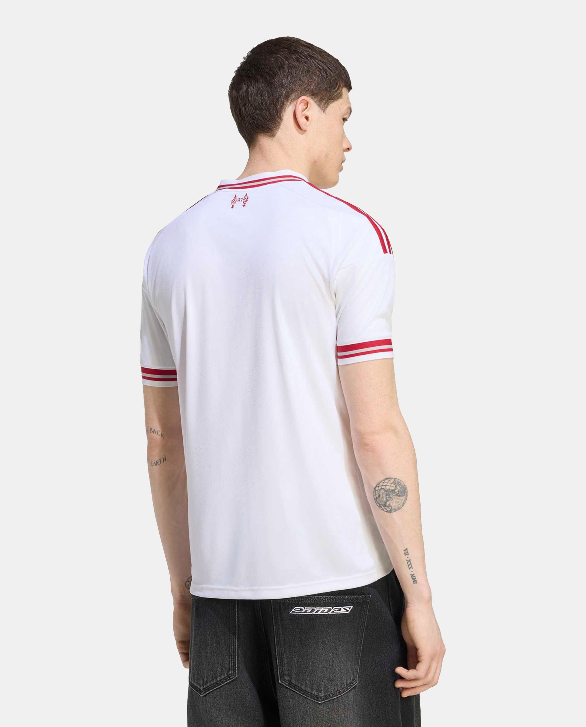 T-Shirt de Homem 2º Equipamento Liverpool Fc 2026-2027 Adidas Branco-2