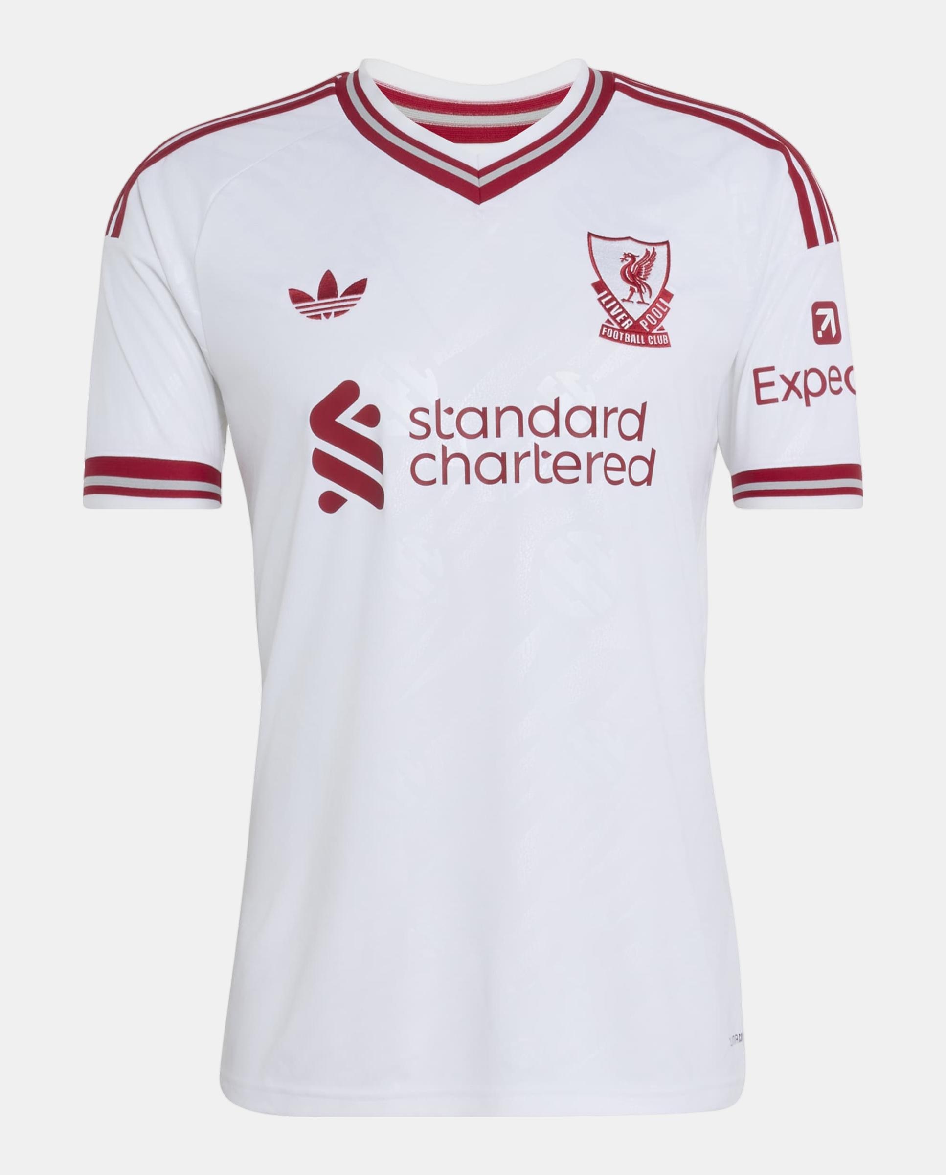 T-Shirt de Homem 2º Equipamento Liverpool Fc 2026-2027 Adidas Branco-5