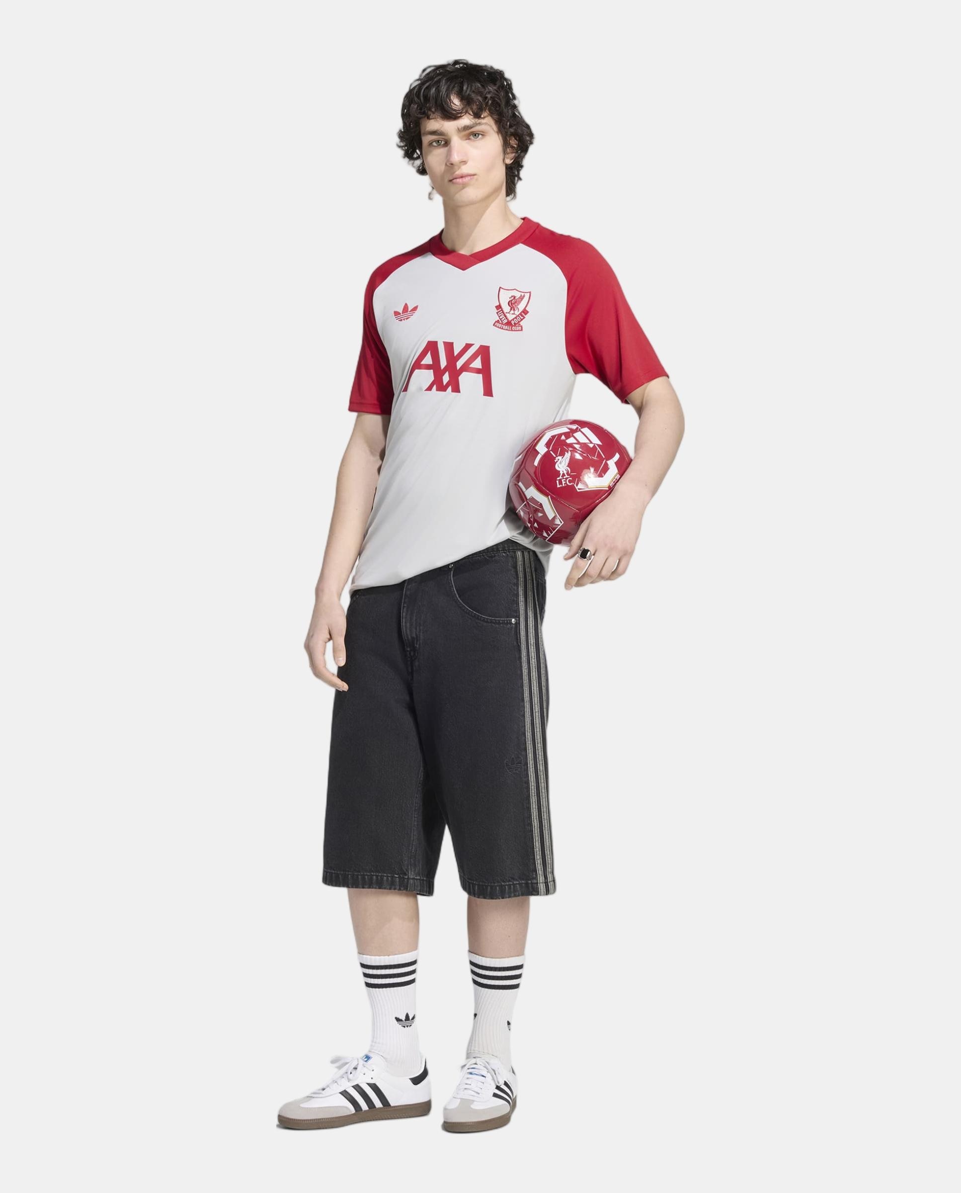 T-Shirt de Homem Prematch Liverpool Fc 2026-2027 Adidas Cinzento-5