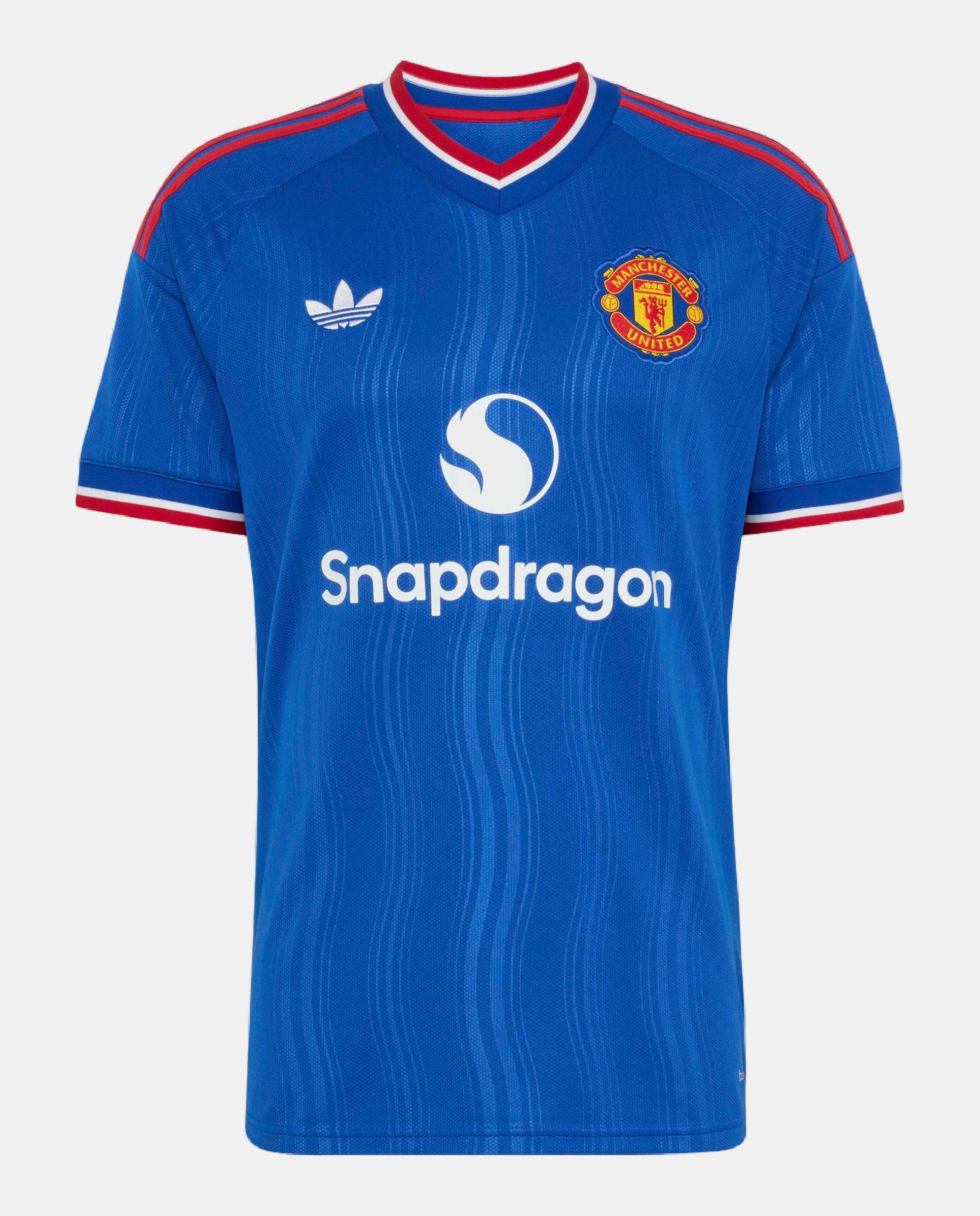 T-Shirt de Homem 2º Equipamento Manchester United Fc 2026-2027 Adidas Azul-3