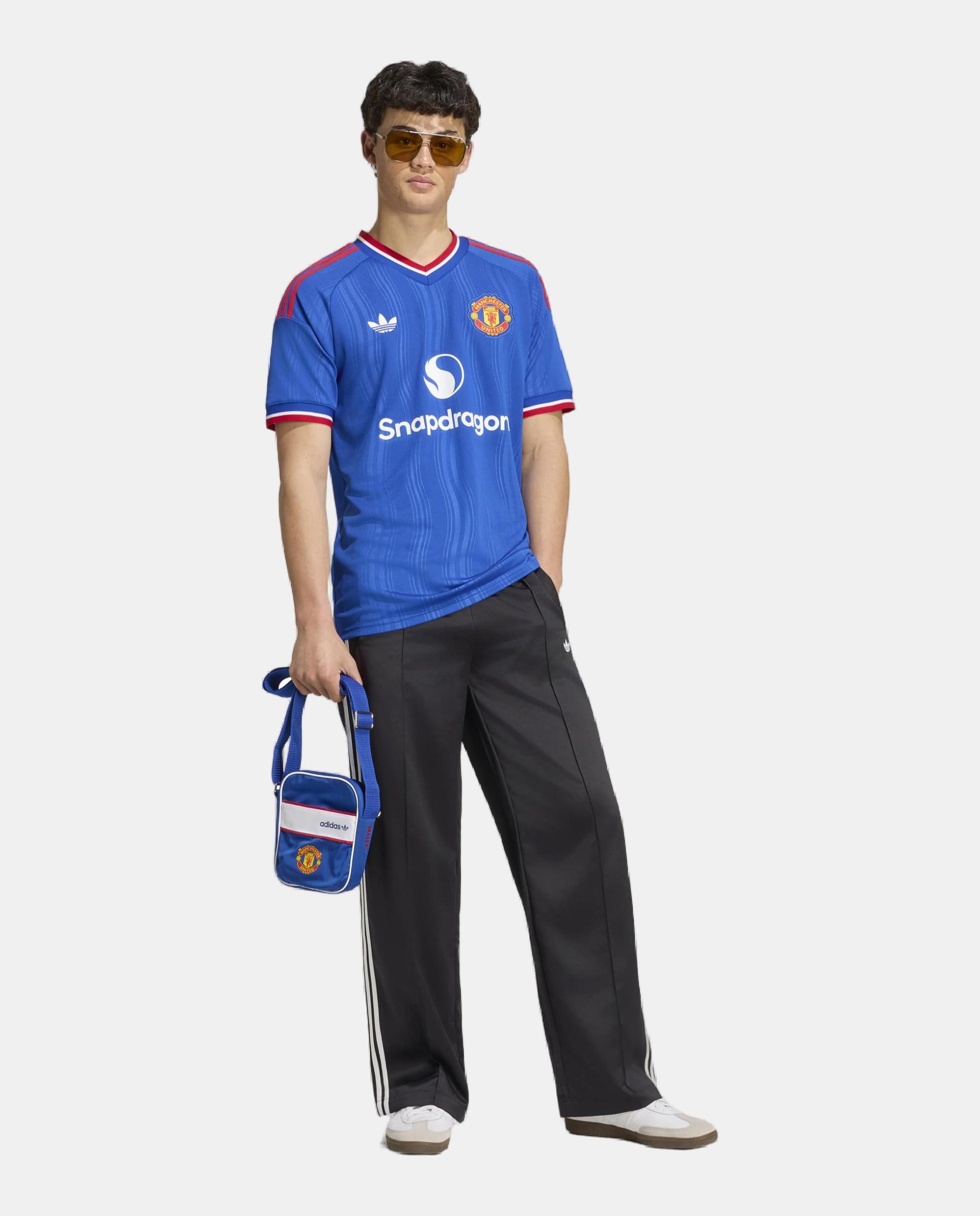 T-Shirt de Homem 2º Equipamento Manchester United Fc 2026-2027 Adidas Azul-5