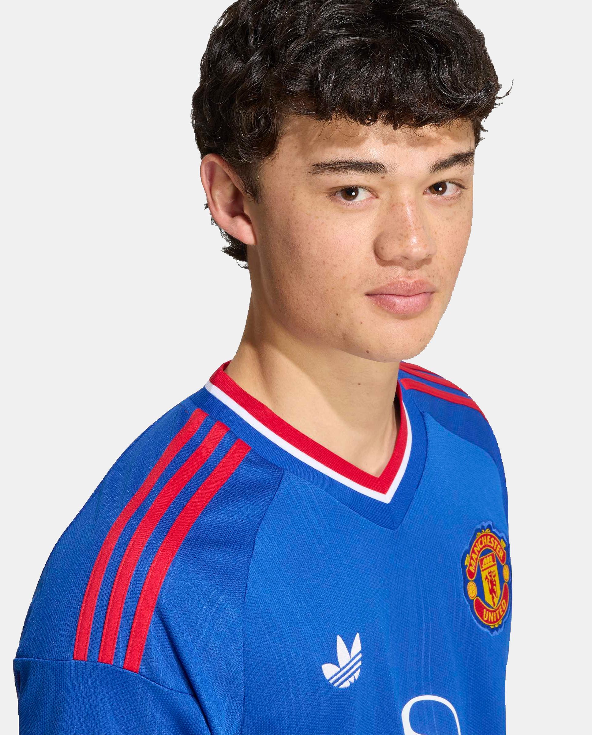 T-Shirt de Homem 2º Equipamento Manchester United Fc 2026-2027 Adidas Azul-6