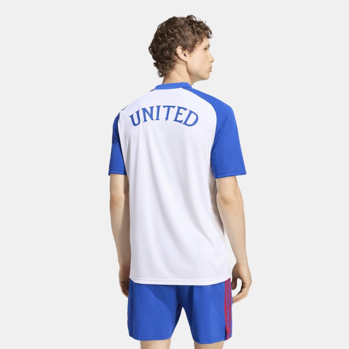 T-Shirt de Homem Prematch Manchester United Fc 2026-2027 Adidas Branco-2