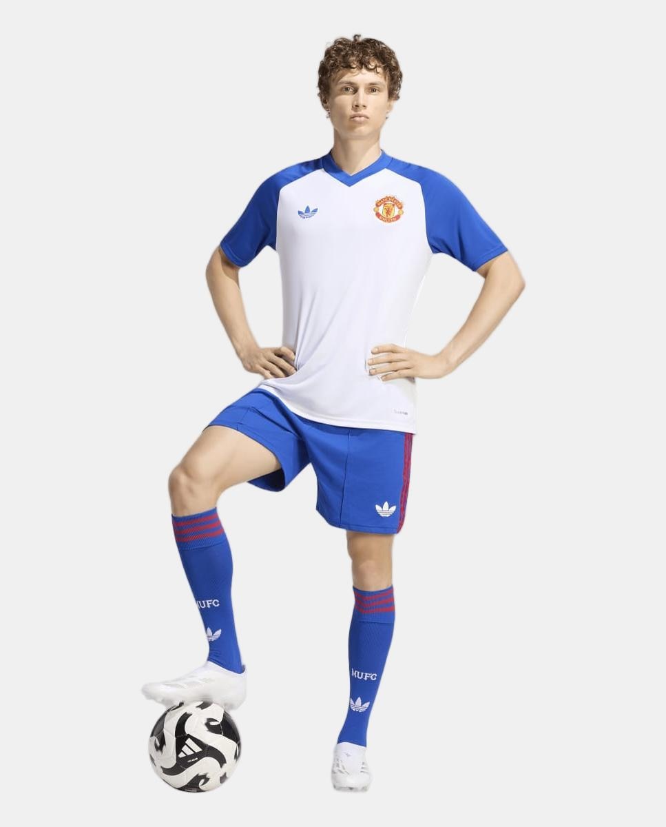 T-Shirt de Homem Prematch Manchester United Fc 2026-2027 Adidas Branco-3