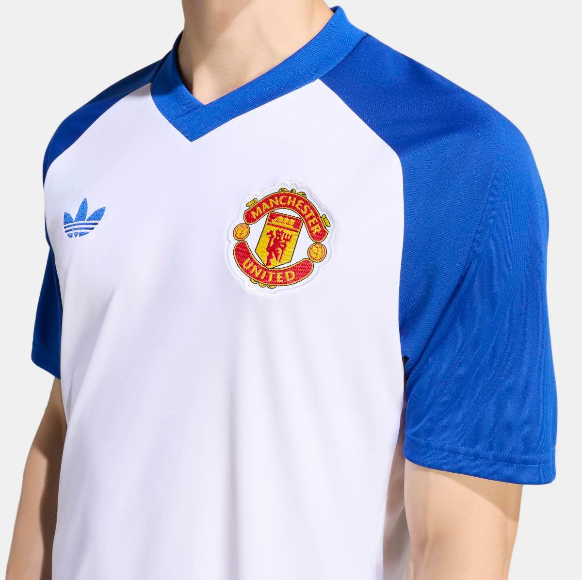 T-Shirt de Homem Prematch Manchester United Fc 2026-2027 Adidas Branco-4