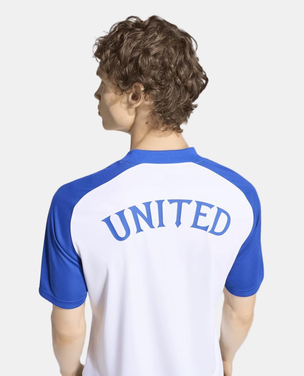 T-Shirt de Homem Prematch Manchester United Fc 2026-2027 Adidas Branco-6