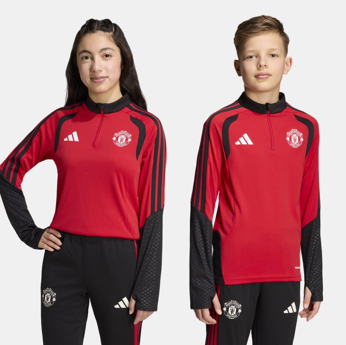 Sweatshirt de Criança Training Manchester United Fc 2026-2027 Adidas Vermelho-2