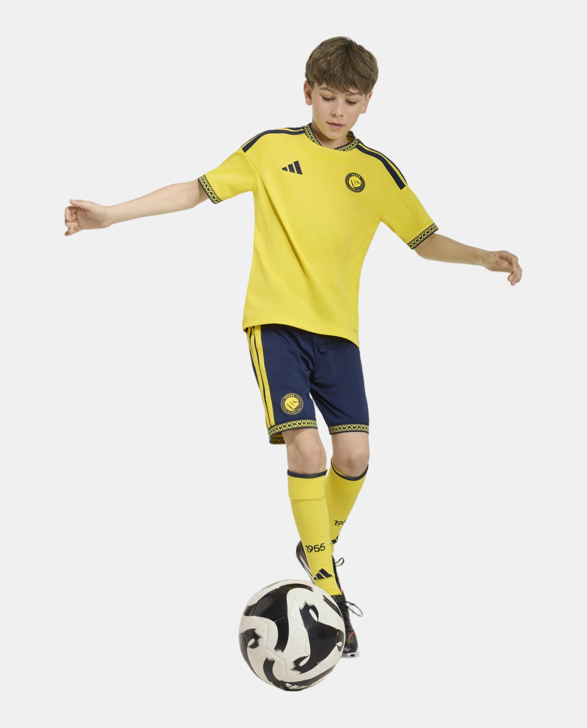 T-shirt de Criança 1.º Equipamento Al Nassr 2026-2027 Amarelo / Azul-3