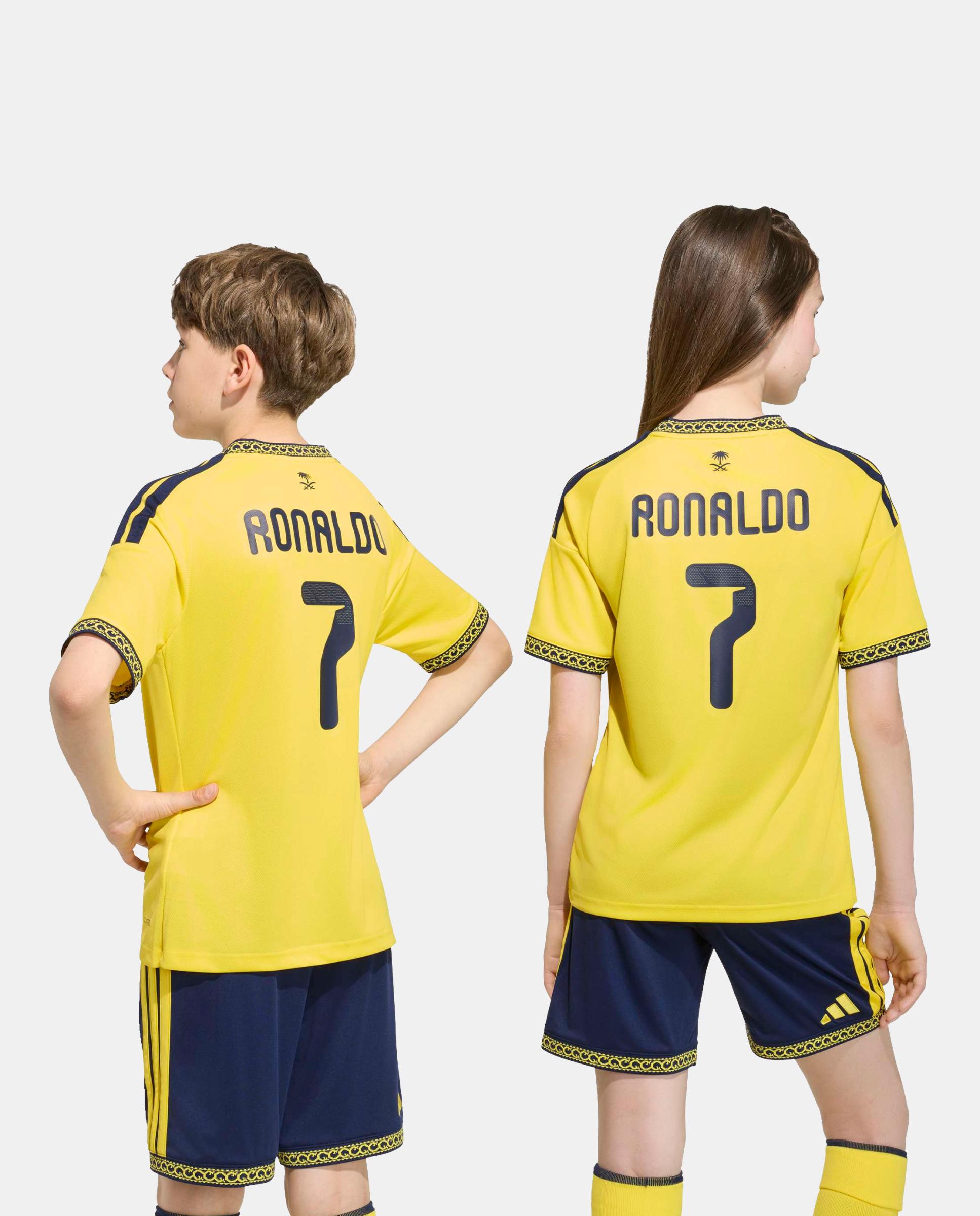T-shirt de Criança 1.º Equipamento Al Nassr 2026-2027 Amarelo / Azul-5