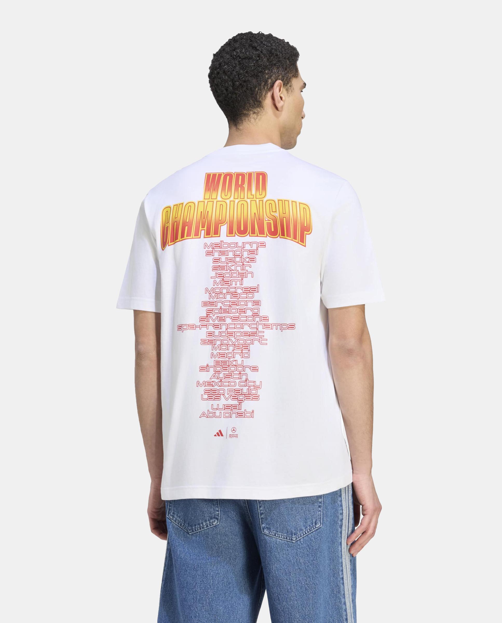 T-shirt de Homem Mercedes - AMG Petronas Formula1 Team Madrid Branco-2