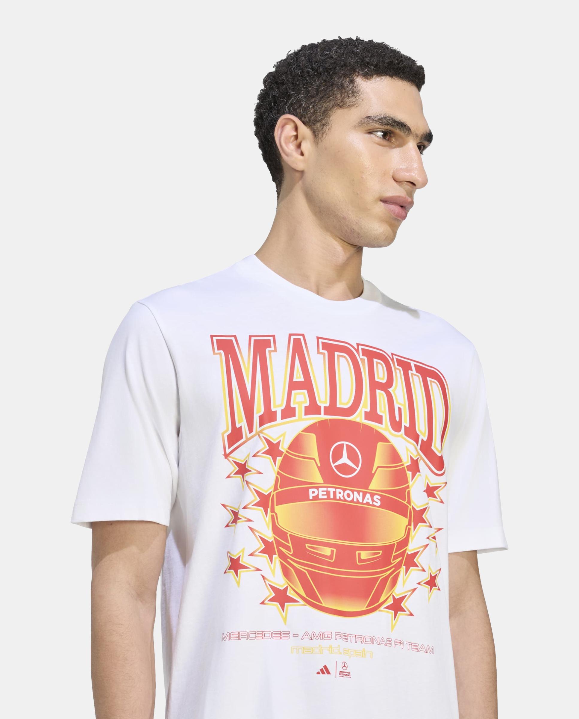 T-shirt de Homem Mercedes - AMG Petronas Formula1 Team Madrid Branco-4