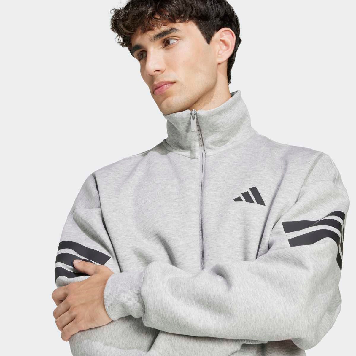 Sweatshirt de Homem Future Icons Woven 3 Faixas Cinzento-4