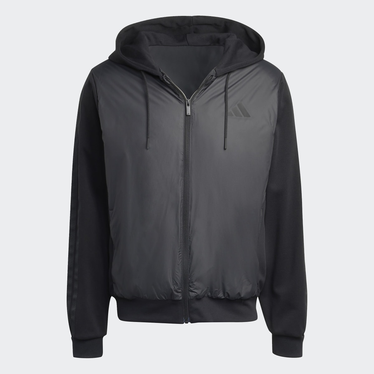 Sweatshirt de Homem Essentials Climawarm 3-Stripes Insulated Hooded Hybrid Preto-6