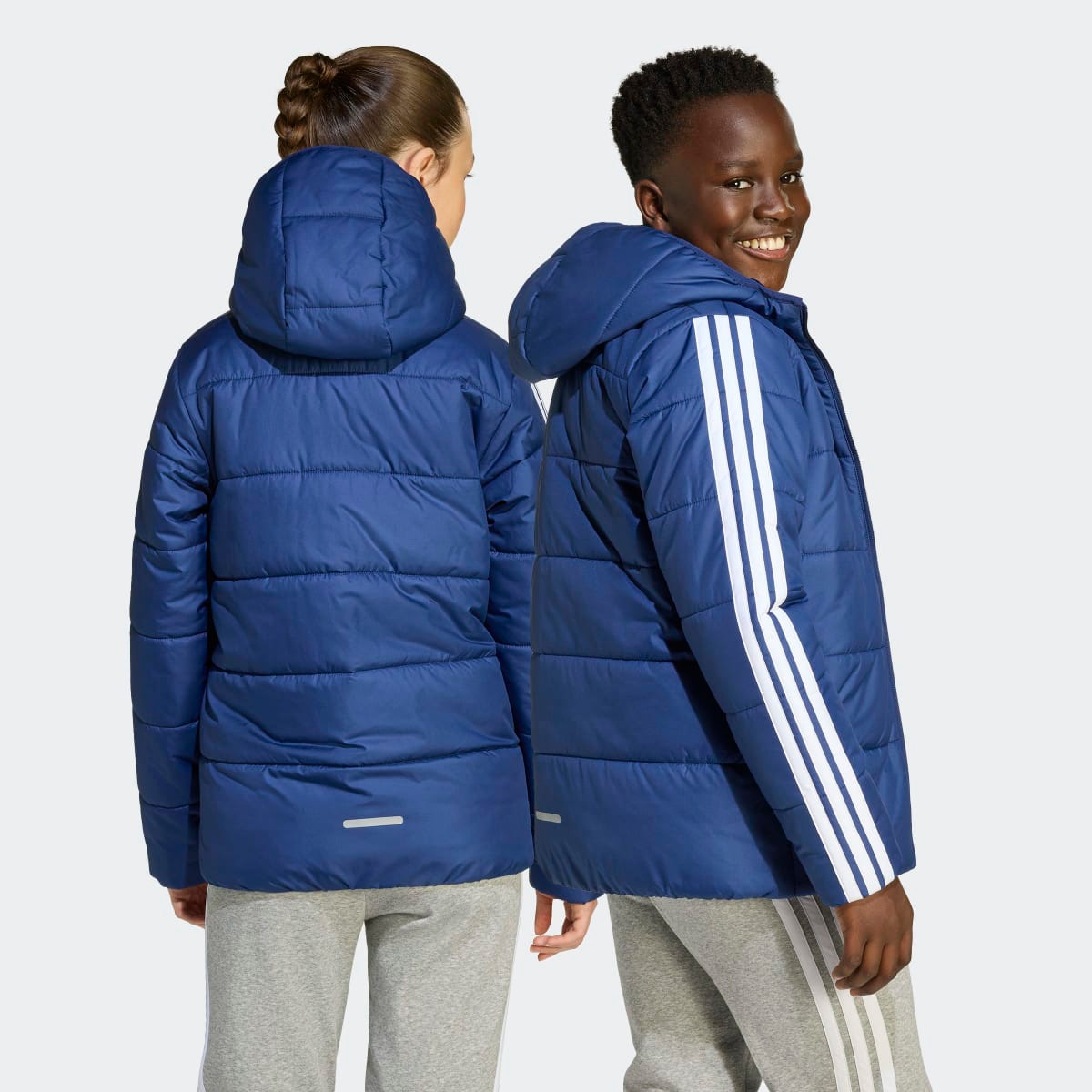 Casaco de criança Essentials 3 faixas adidas Azul-2