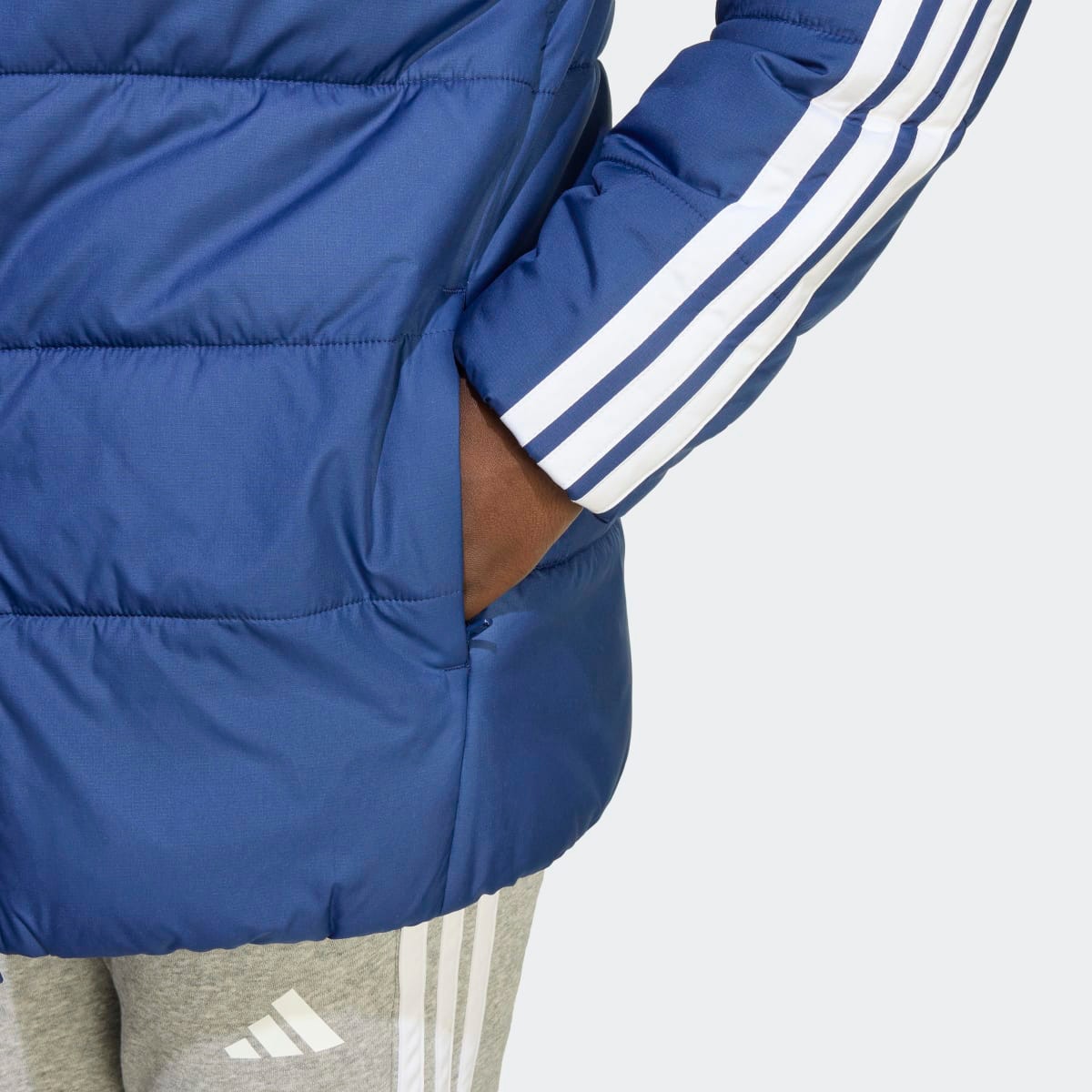 Casaco de criança Essentials 3 faixas adidas Azul-3