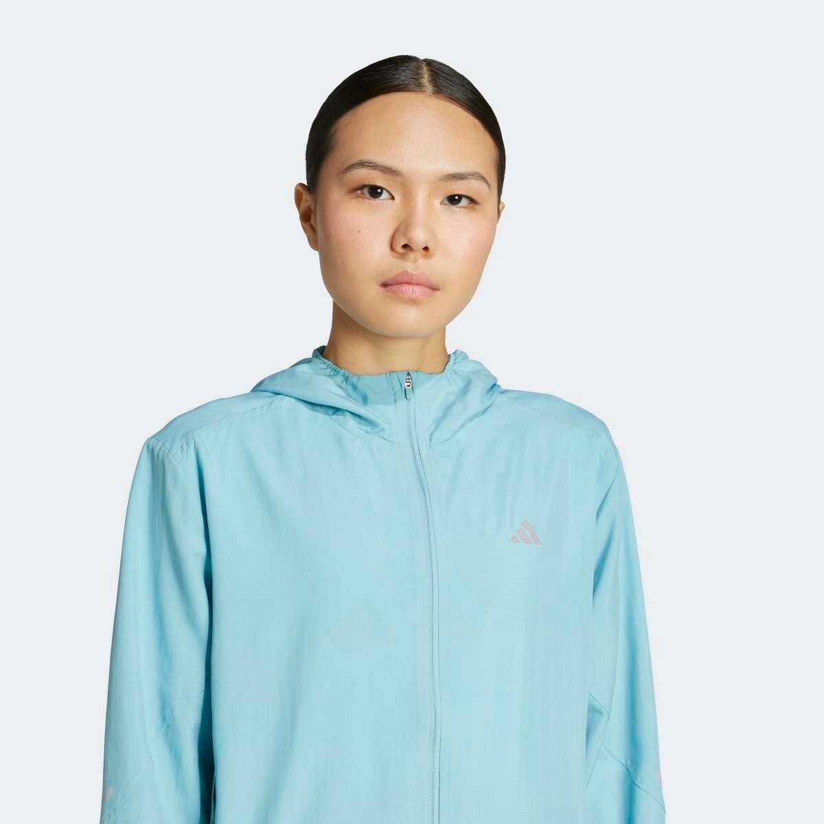 Casaco Corta-Vento de Mulher Run It Turquesa-4