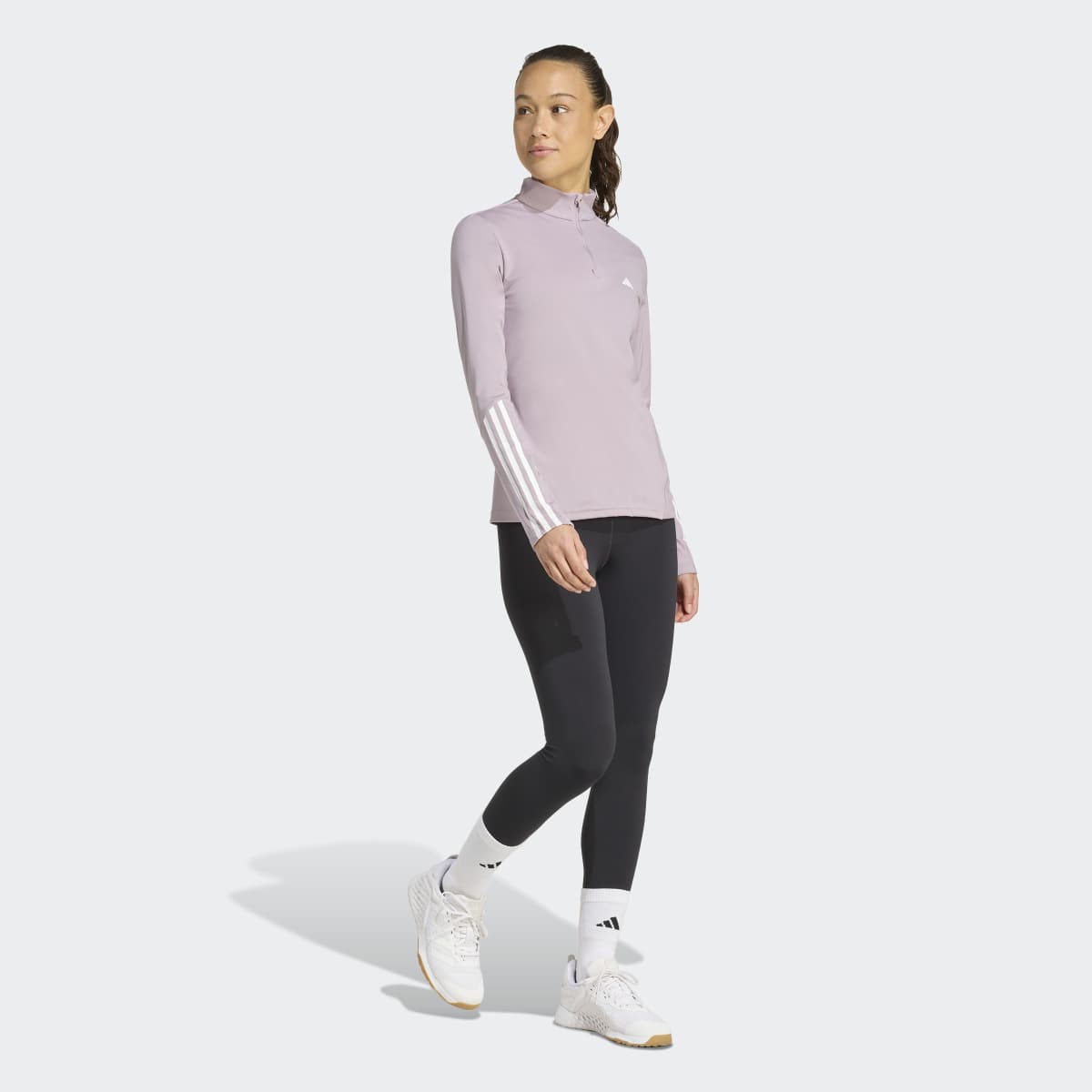 Sweatshirt de Mulher Hyperglam Training Quarter-Zip Violeta-3
