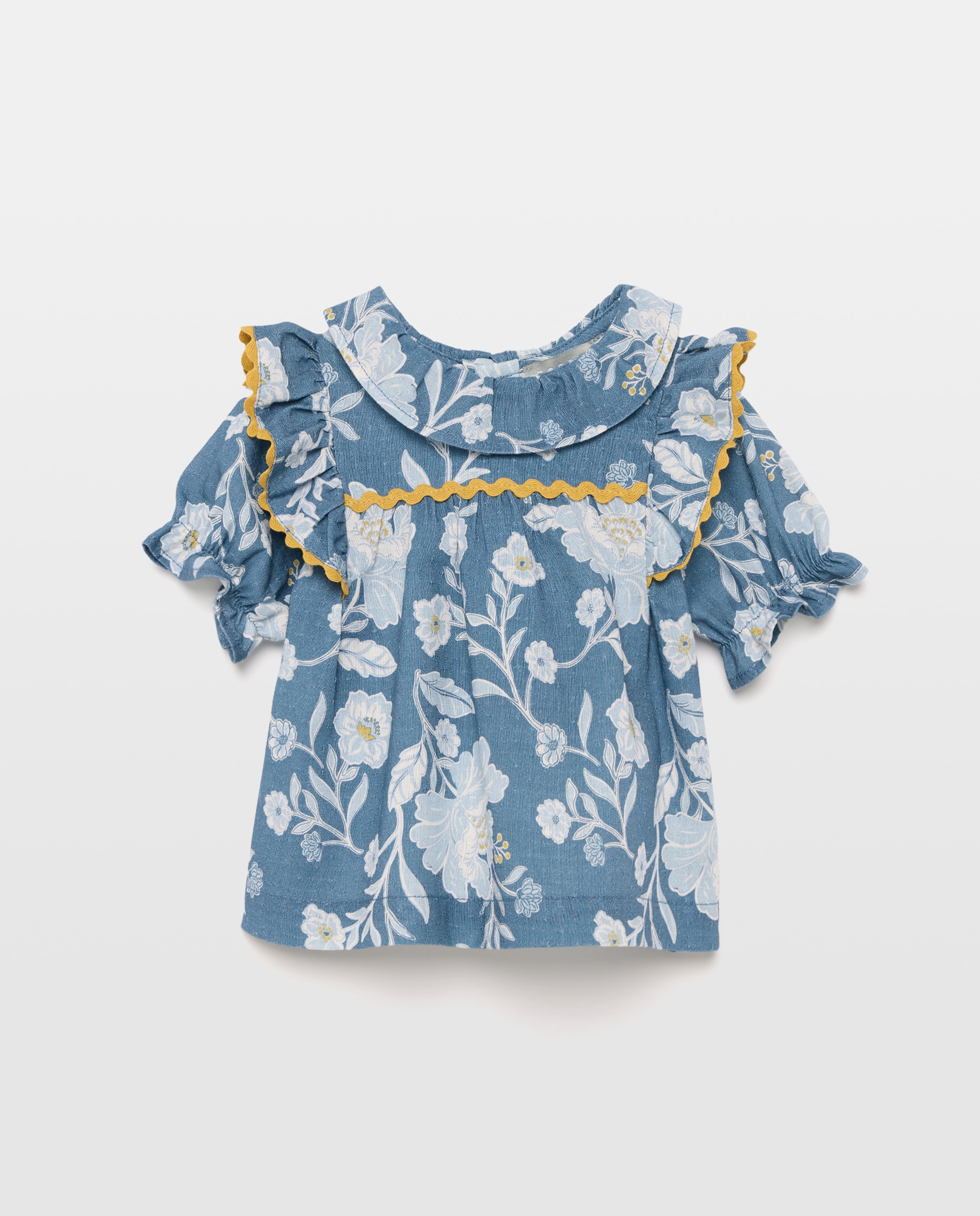Imagem 0 de Blusa de Bebé com Manga Curta, Gola e Folho