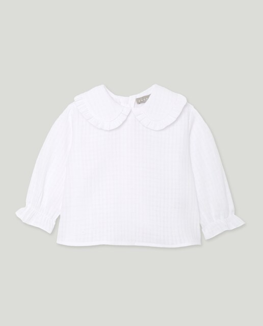 Imagem 0 de Blusa de Bebé com Gola Bebé Grande e Manga Comprida