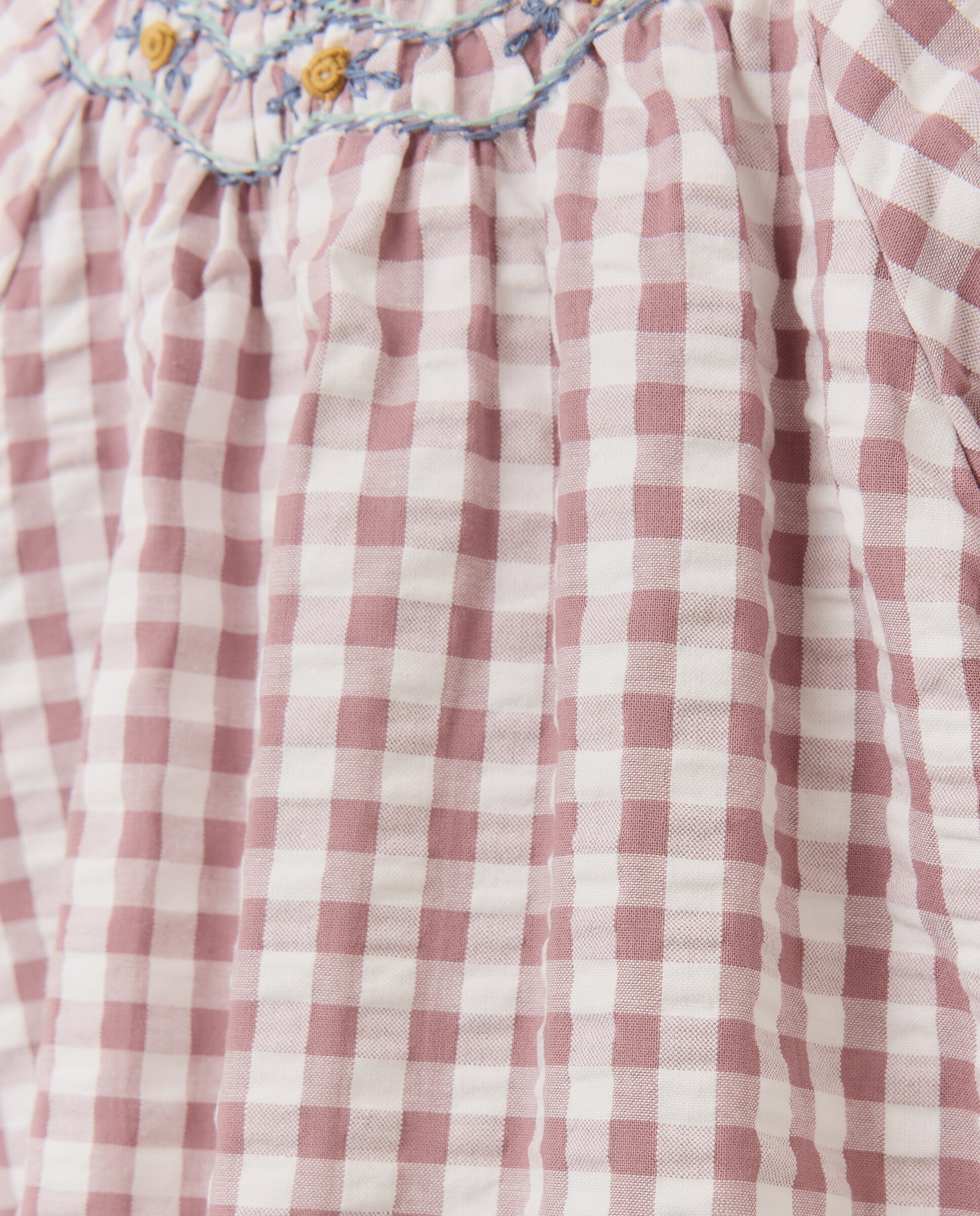 Blusa de Bebé em Seersucker com Manga Comprida e Bordado à Mão Coconut El Corte Inglés Vermelho-3