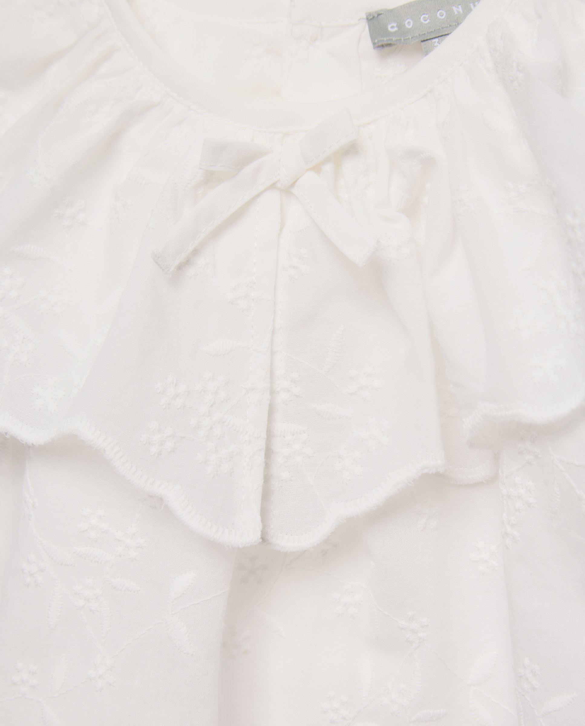 Blusa manga larga con capa estructura bordada de bebé - Coconut El Corte Inglés - Blanco roto Blanco roto-3