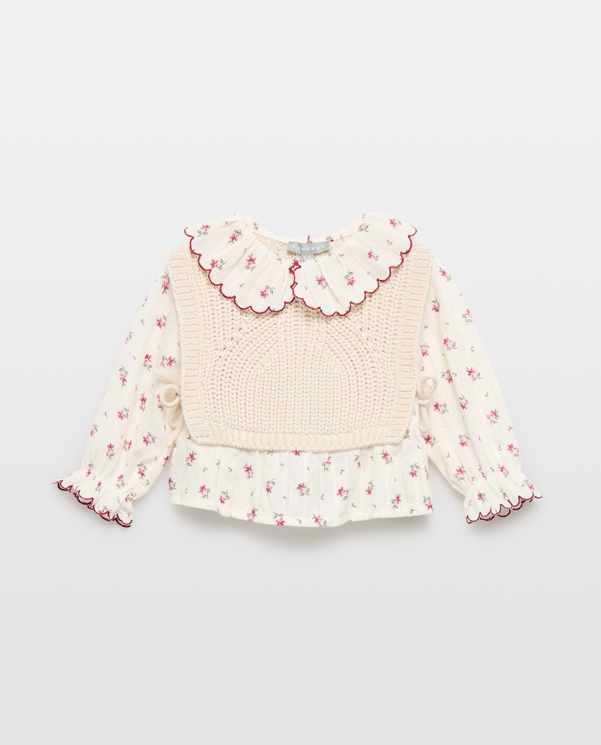 Blusa de bebé manga larga con estampado de mini flor - Coconut El Corte Inglés - Blanco Blanco-1
