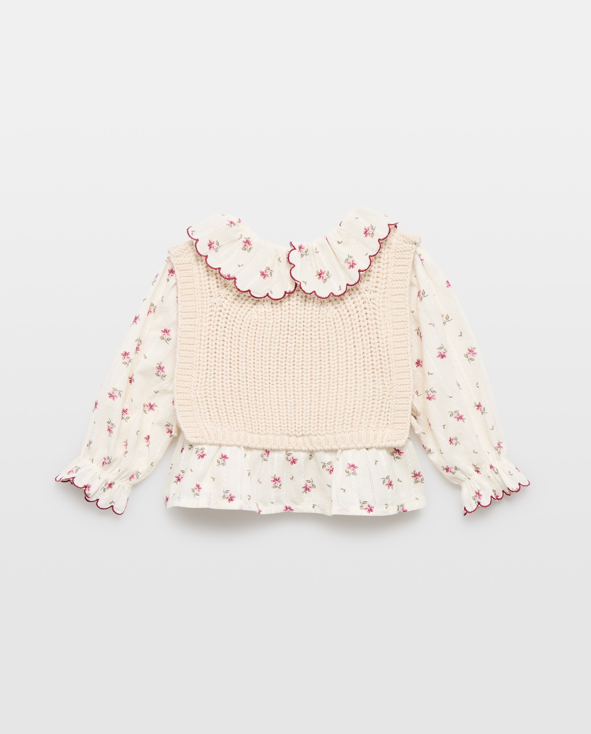 Blusa de bebé manga larga con estampado de mini flor - Coconut El Corte Inglés - Blanco Blanco-2